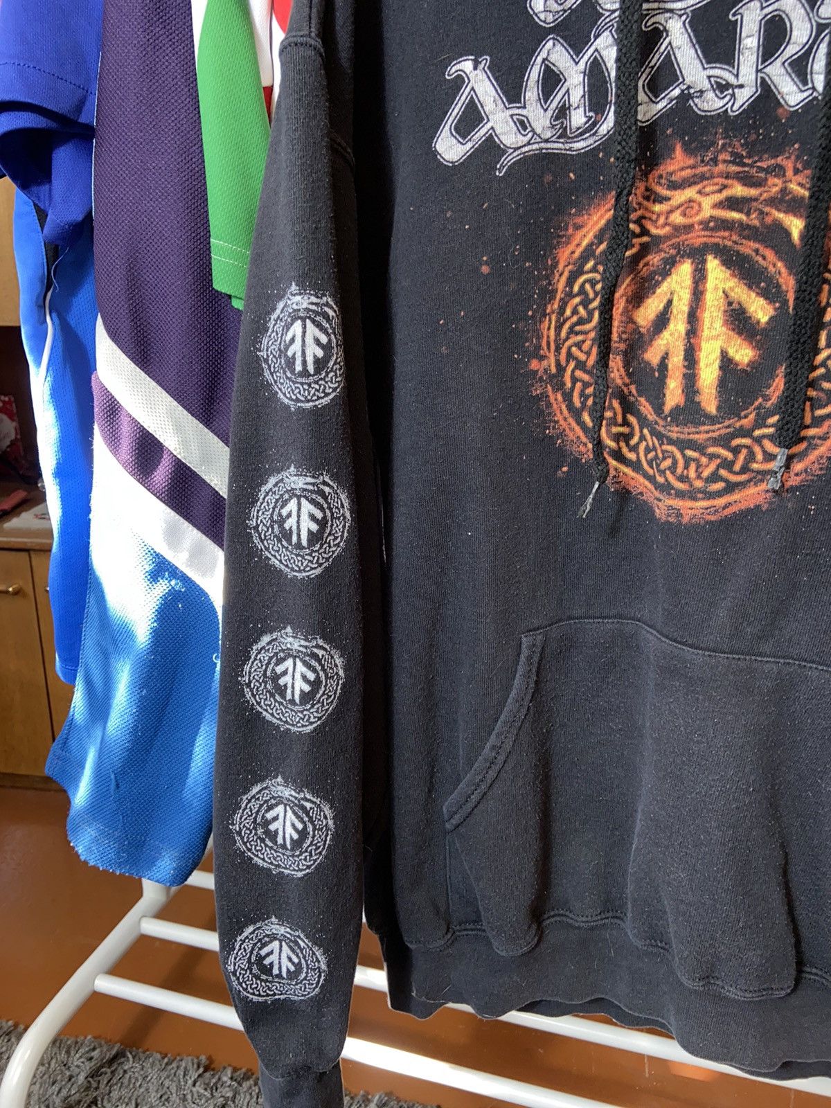 Band Tees × Vintage AMON AMARTH VINTAGE 00s VIKING BAND TOUR ADULT HOODIE Size US XL / EU 56 / 4 - 2 Thumbnail