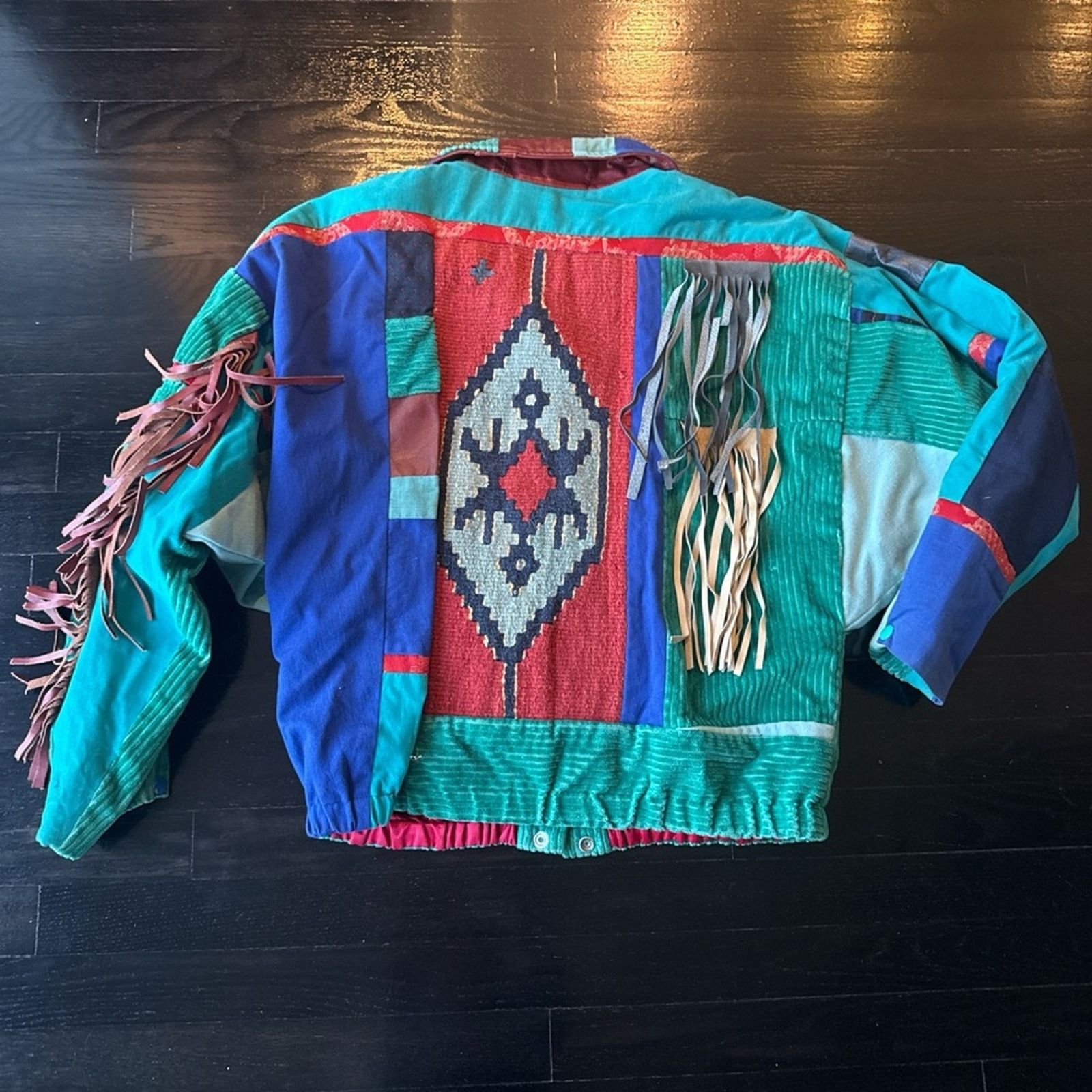 Other Vintage Santa Fe recreations Patchwork Jkt with Fringe Size M / US 6-8 / IT 42-44 - 5 Thumbnail