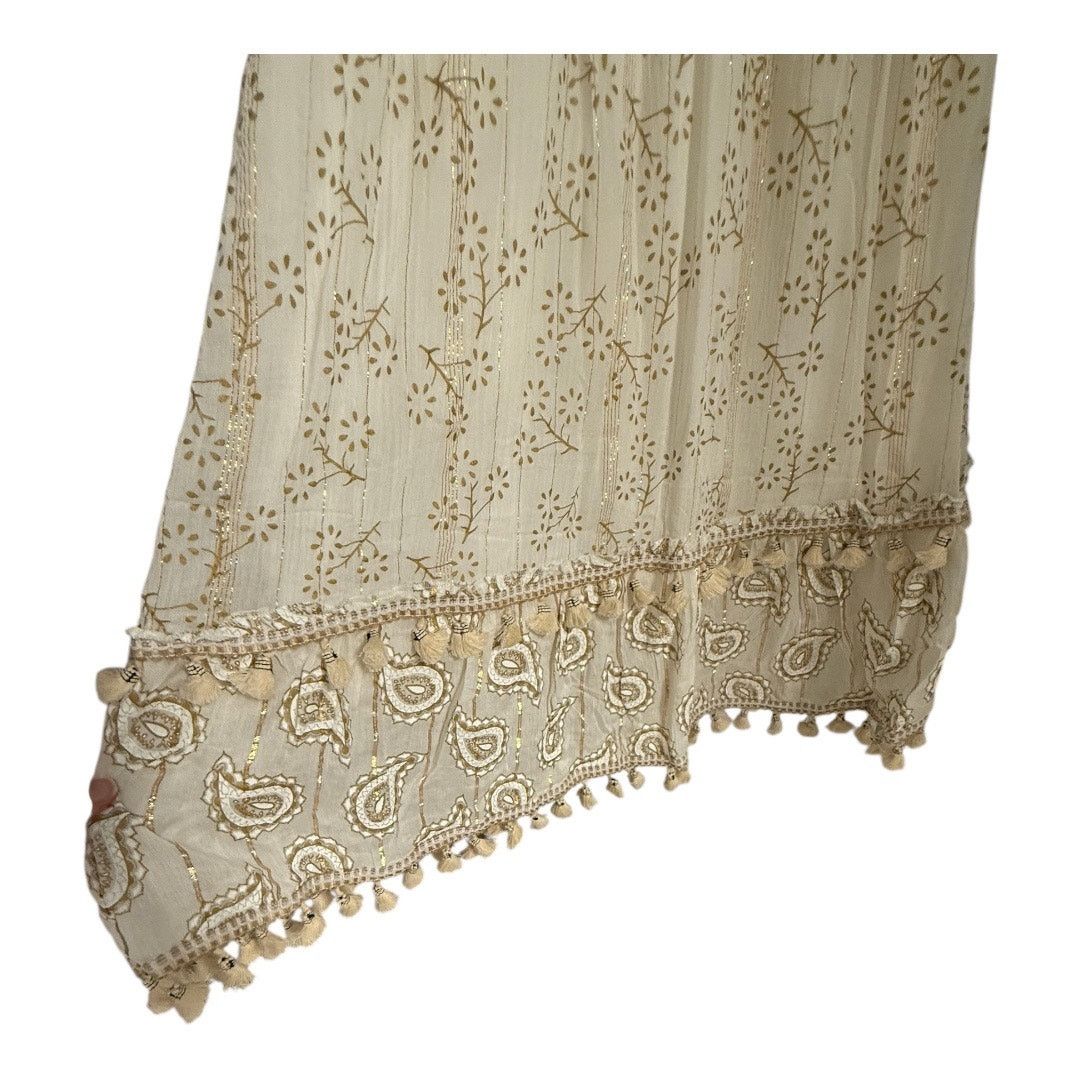 Other Ashley Taylor Boho Cream Tassel Dress OS Fits S-L Size ONE SIZE - 4 Thumbnail