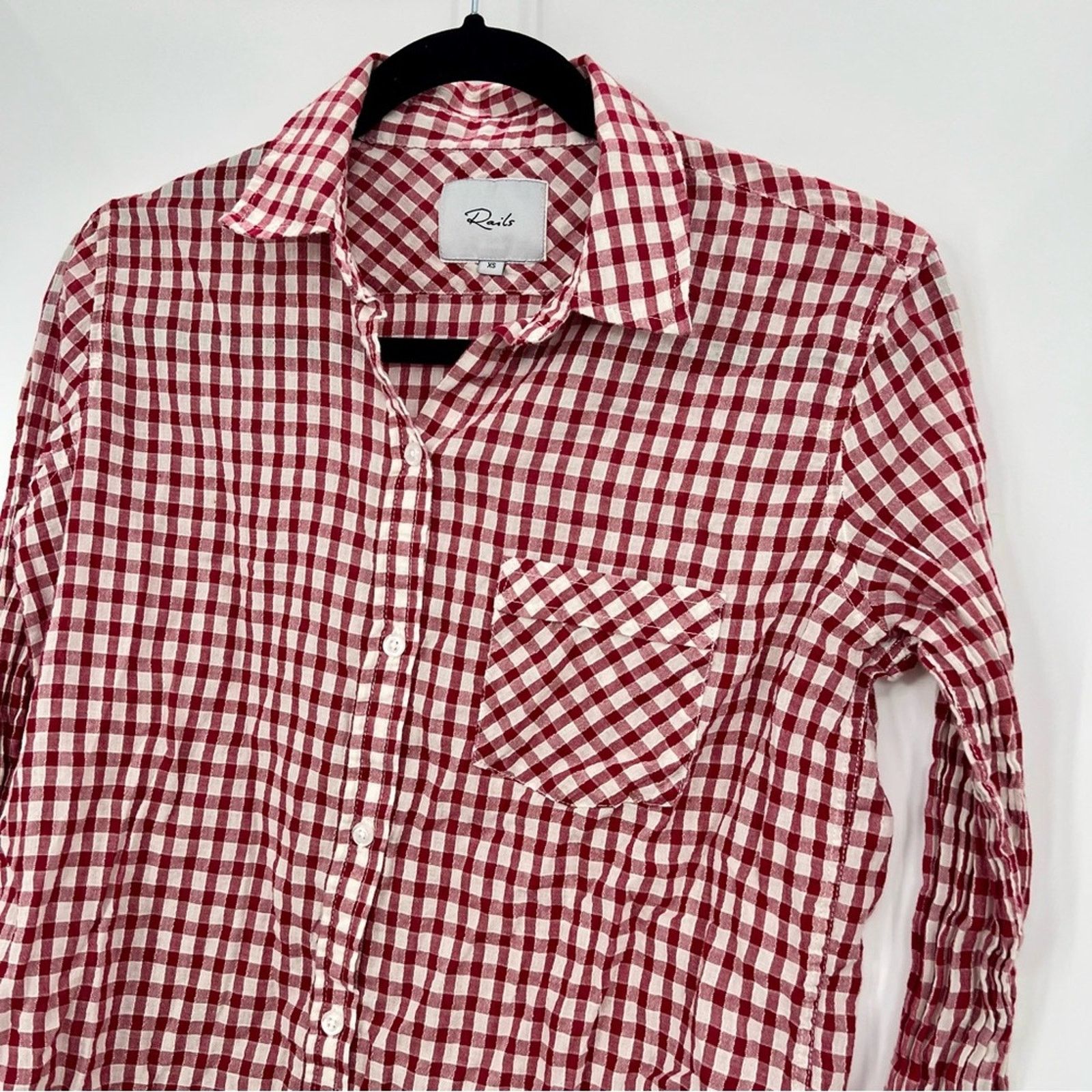 Rails Rails Farrah Plaid Button Shirt Top Blouse Gingham Checkered Size XS / US 0-2 / IT 36-38 - 3 Thumbnail