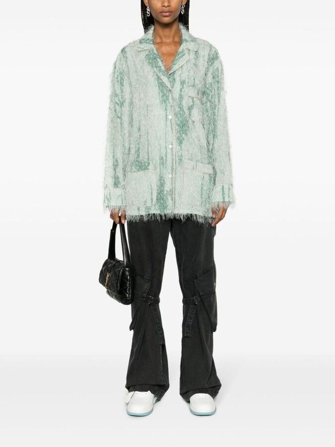 Amiri o1y0425 Patterned Shirt in Green Size M / US 6-8 / IT 42-44 - 2 Thumbnail