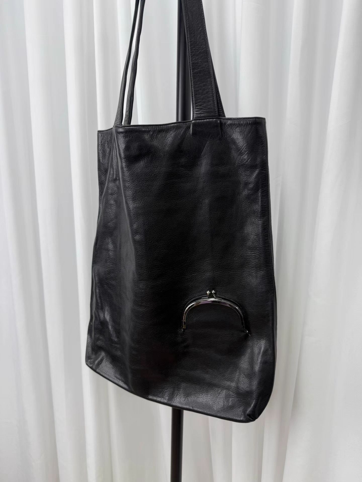 Yohji Yamamoto Yohji Yamamoto Discord Gold Frame Leather Bag K20 Size ONE SIZE - 3 Thumbnail
