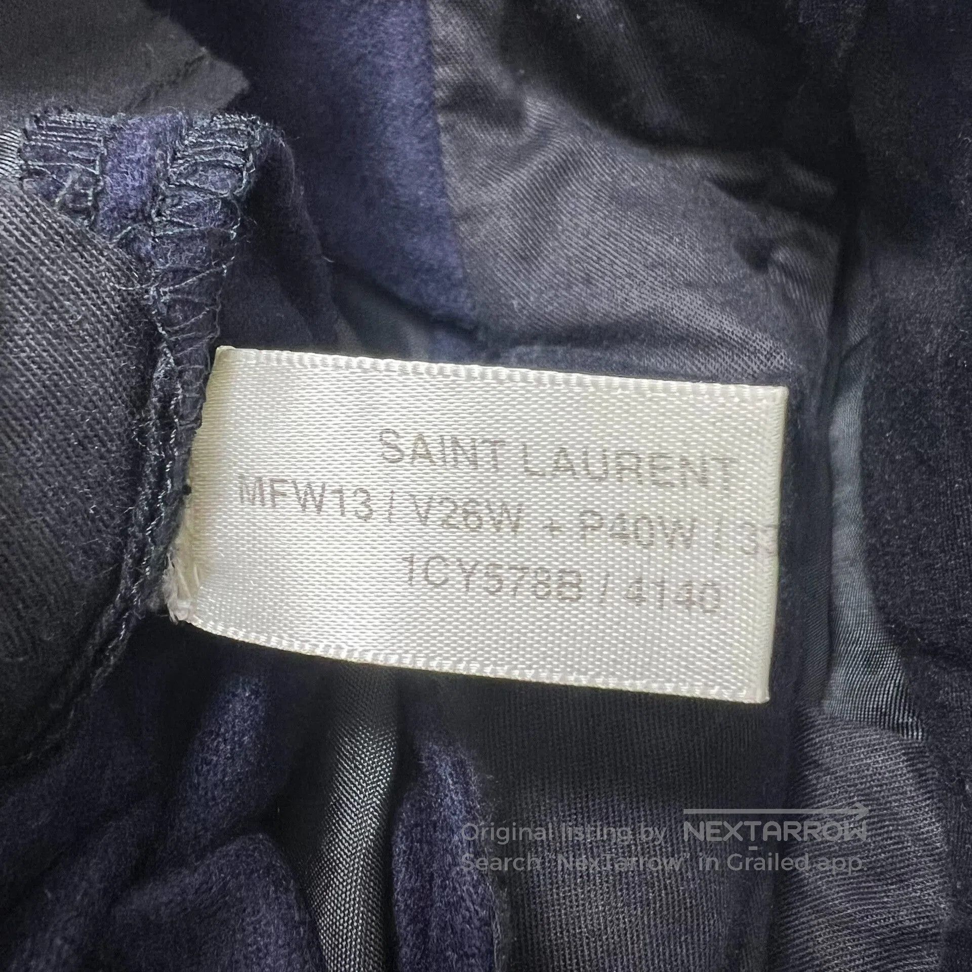 Saint Laurent Paris Saint Laurent Blue Wool Trousers. Size US 30 / EU 46 - 5 Thumbnail