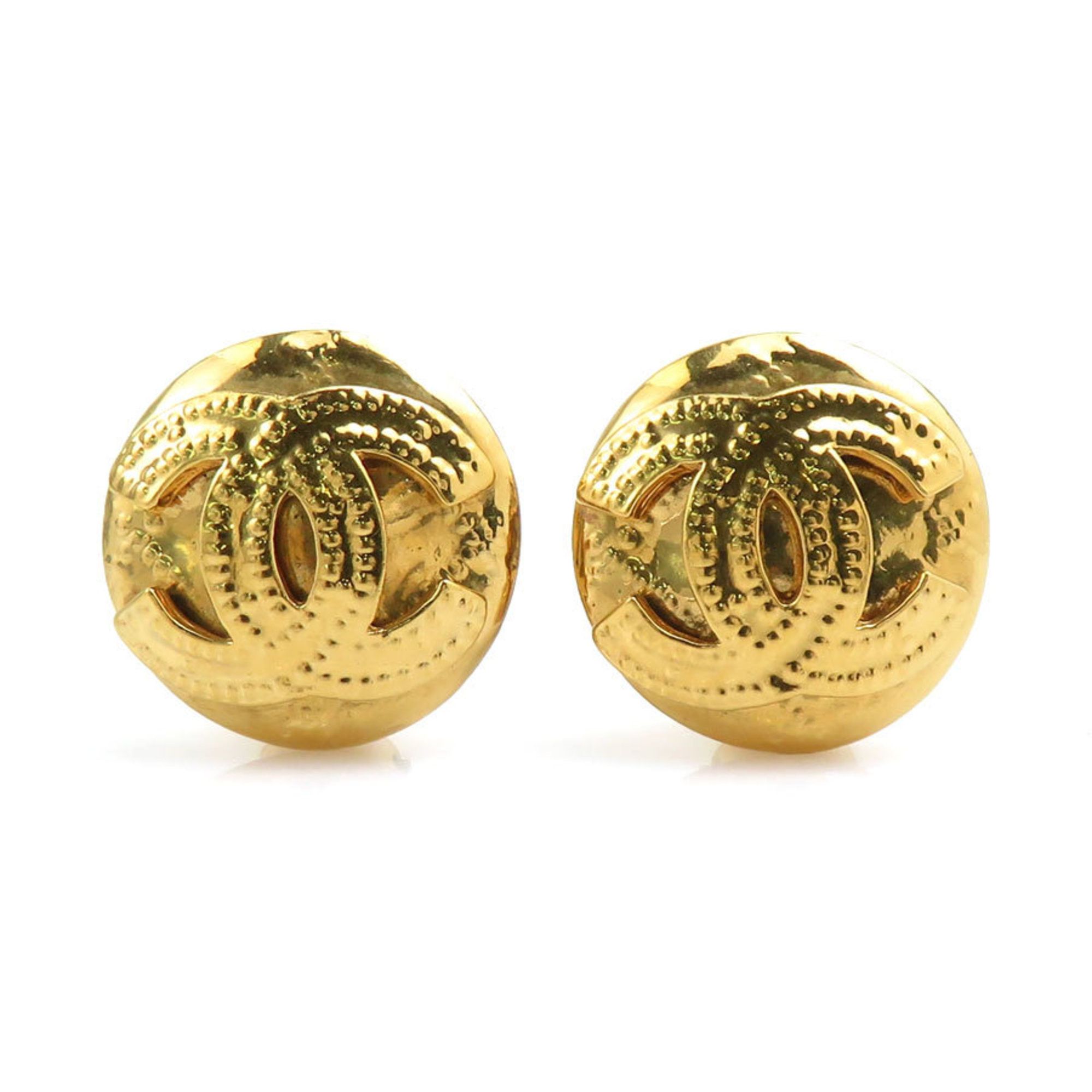 Chanel CHANEL Coco Mark Metal Gold Earrings for Women e60822g Size ONE SIZE - 1 Thumbnail
