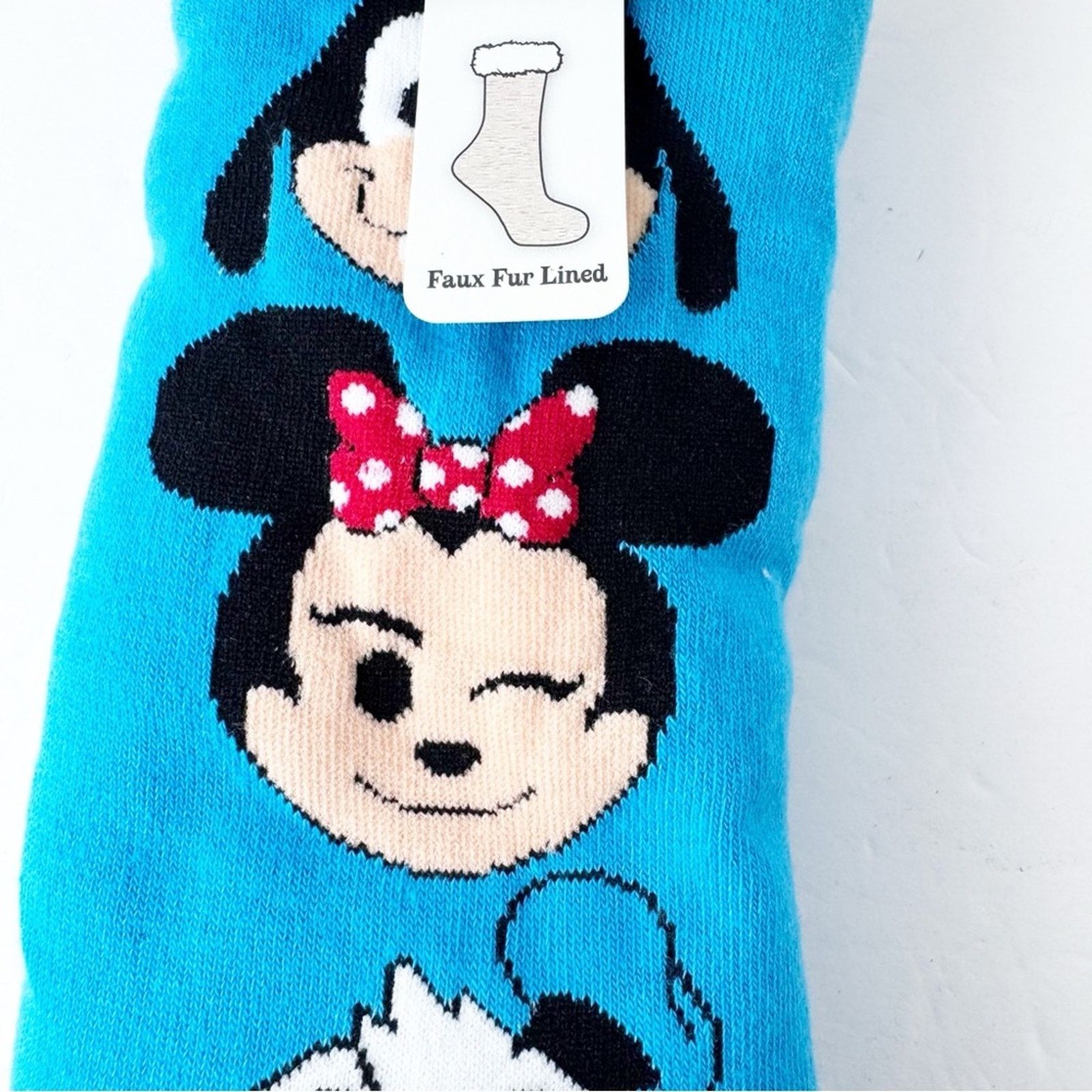Disney Disney Mickey Minnie Pluto Donald Fur Lined Socks W 4-10 Size ONE SIZE - 4 Thumbnail