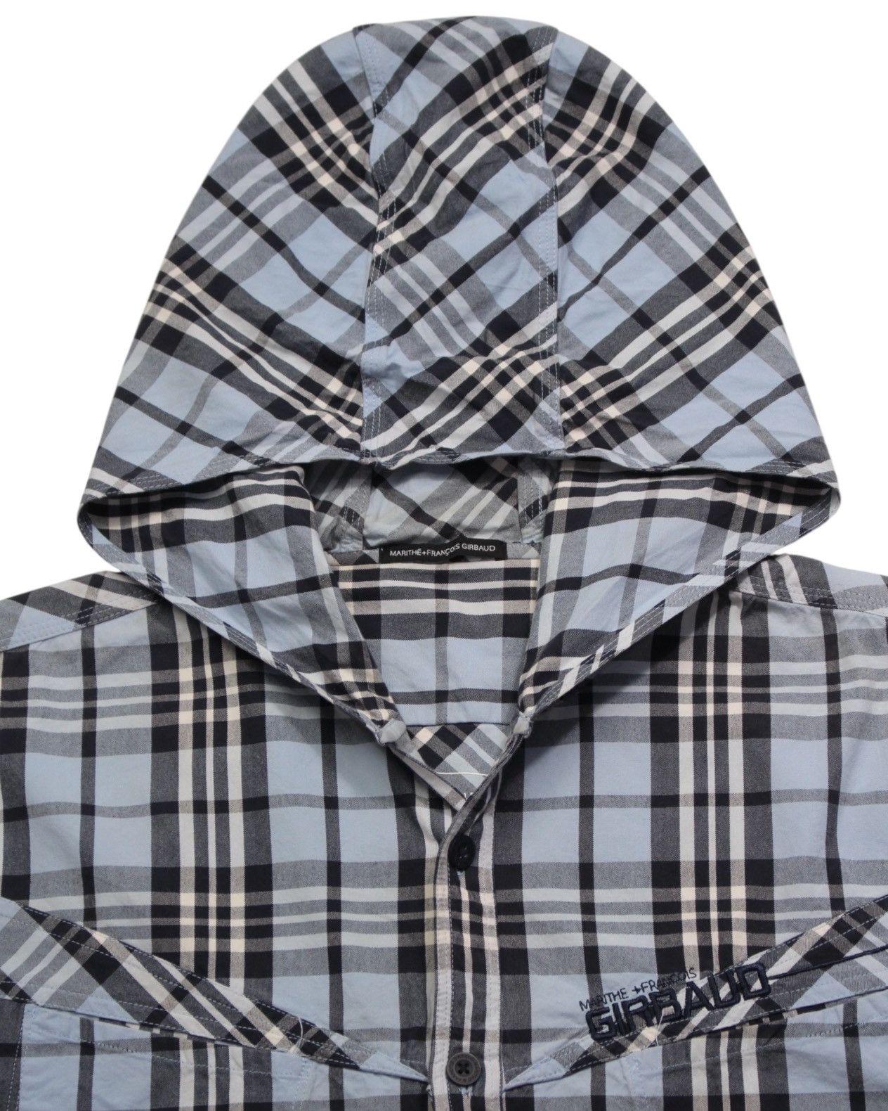 CLOSED × Marithe + Francois Girbaud SS2005 MARITHE FRANCOIS GIRBAUD TARTAN HOODED SHIRT Size US XXL / EU 58 / 5 - 2 Thumbnail