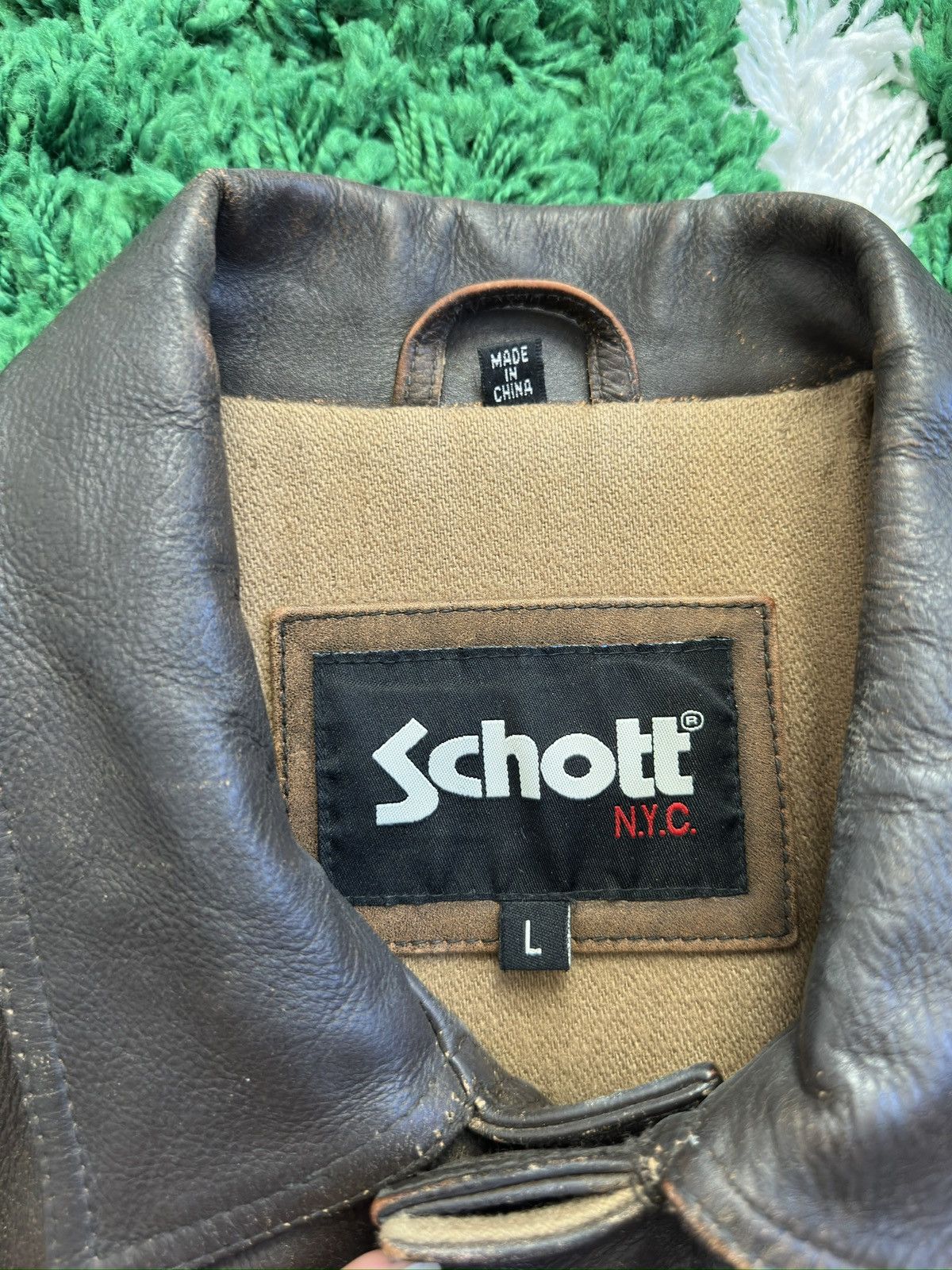 Schott Vintage Schott N.Y.C. Leather Jacket Size US L / EU 52-54 / 3 - 12 Thumbnail