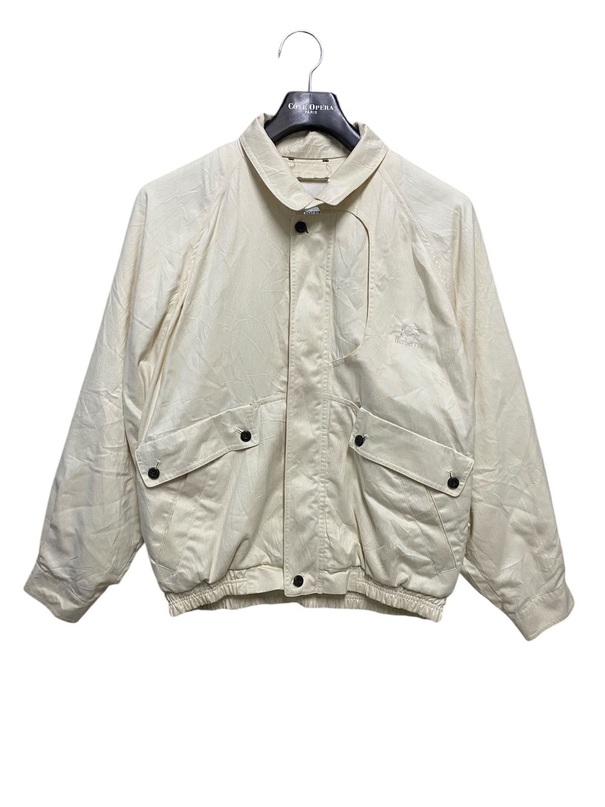 Burberry × Vintage 80s BURBERRY MEN’S CREM BOMBER JACKET Size US M / EU 48-50 / 2 - 1 Thumbnail