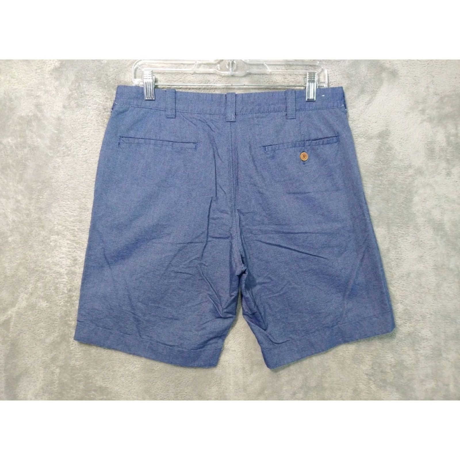 J.Crew J.CREW Shorts Mens 32 Blue Gramercy Chambray Flat Front Mid Rise Cotton Preppy Shirt? Size US 32 / EU 48 - 2 Thumbnail