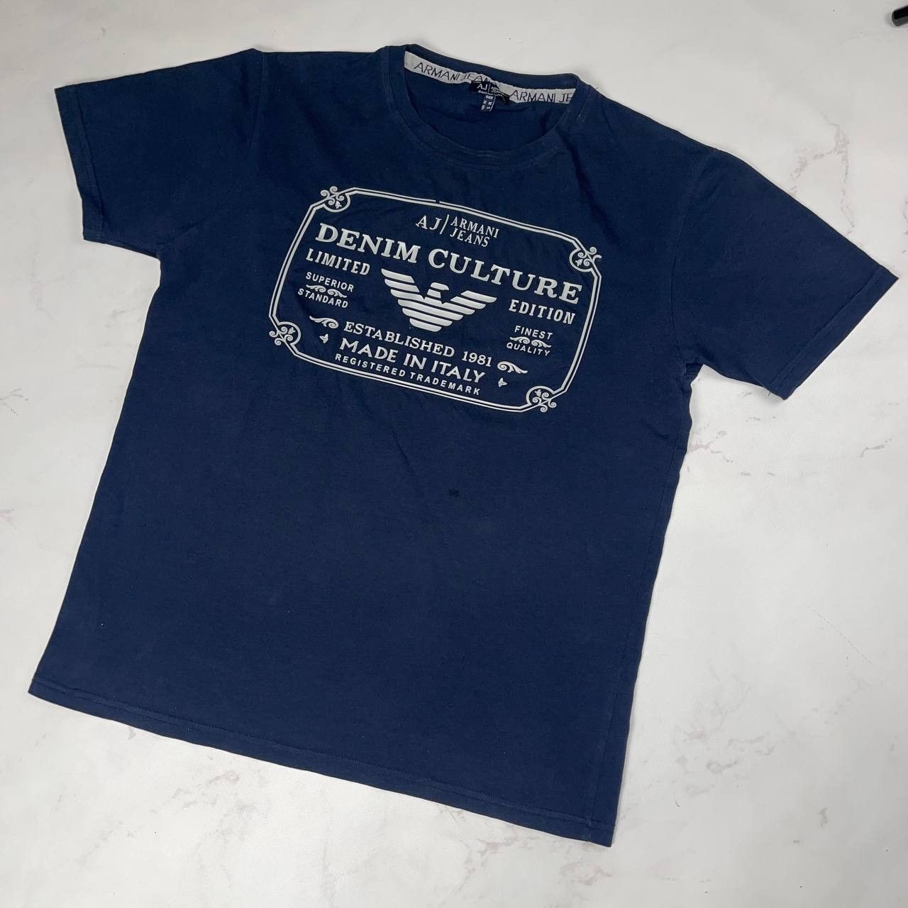Emporio Armani Emporio Armani T Shirt Big Logo Size S Navy BLue Size US S / EU 44-46 / 1 - 6 Thumbnail
