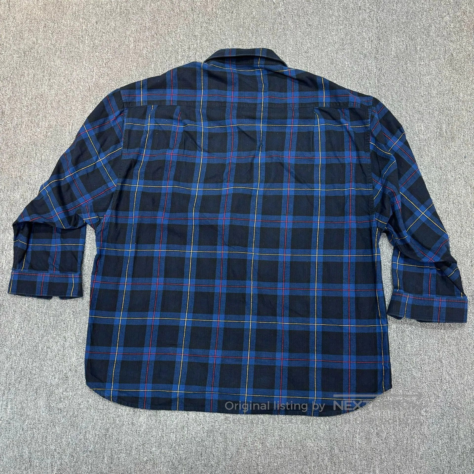Balenciaga Balenciaga Blue Black Plaid Logo Shirt. Size US L / EU 52-54 / 3 - 2 Thumbnail