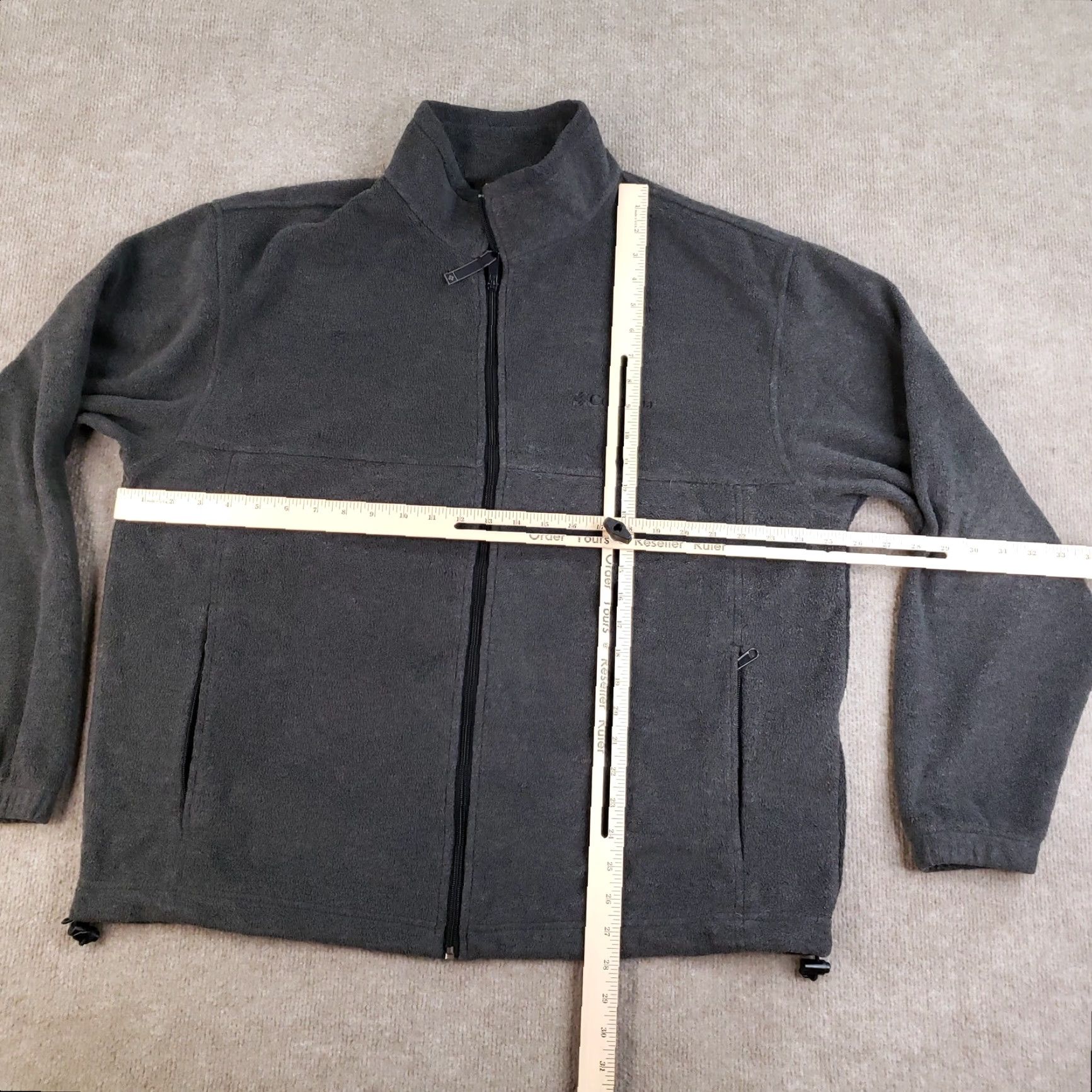 Layer 8 Columbia Jacket Mens XL Gray Full Zip Fleece Outdoor Layer Mock Neck Wind-Resistant Pockets Zipper Embroidered Logo 90s? (no, not 90s) Size US XL / EU 56 / 4 - 2 Thumbnail
