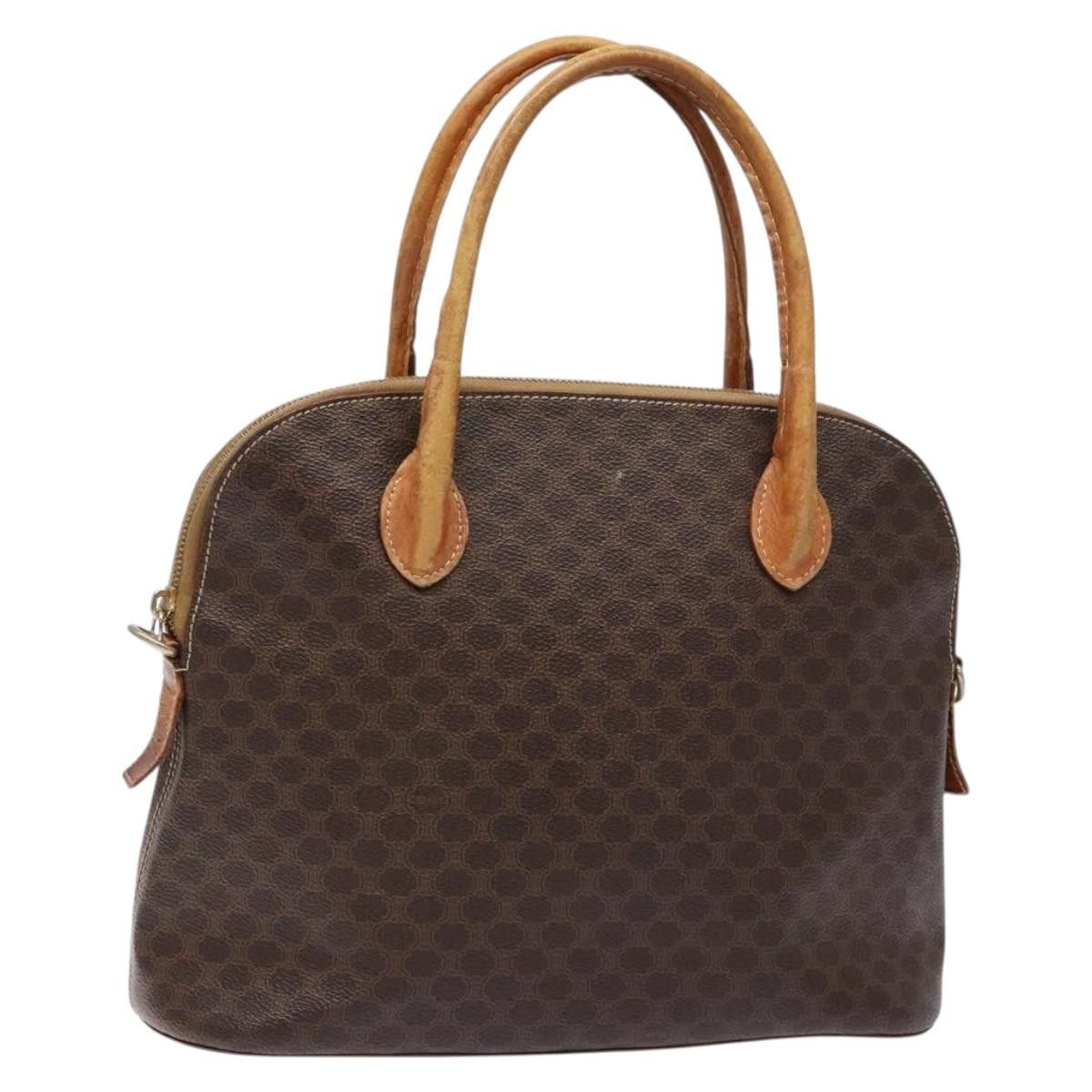 Celine CELINE Macadam Canvas Hand Bag Pvc Leather Brown Gold Size ONE SIZE - 1 Thumbnail