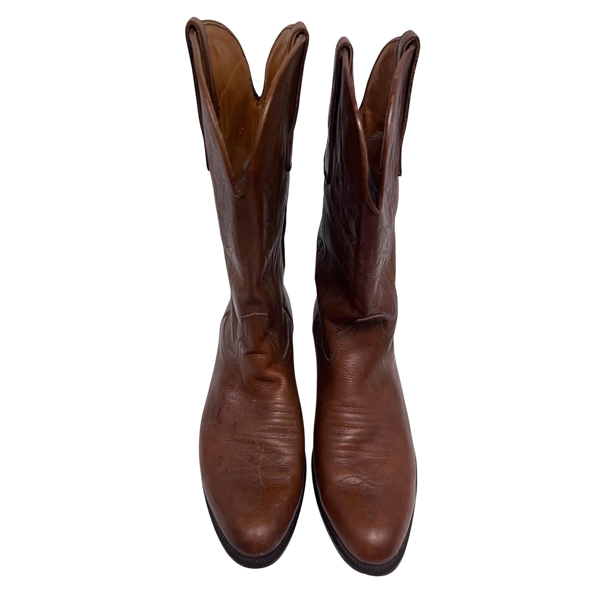 Other Arfango Mens Vintage Brown Italian Leather Western Cowboy Bo Size US 10 / EU 43 - 6 Thumbnail