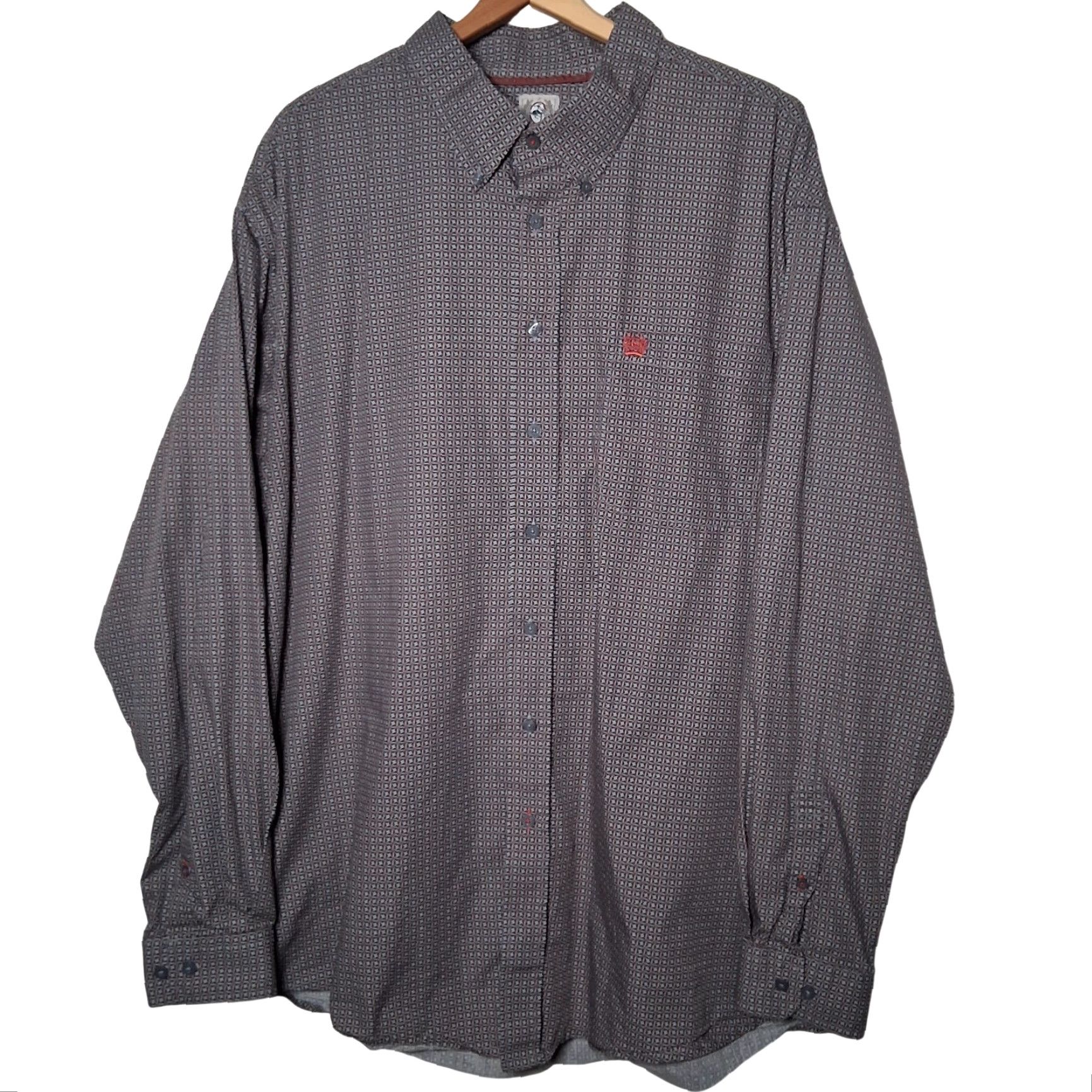 Vintage VINTAGE Cinch Shirt Geometric Western Button-Down 2XL Gray Men Casual Workwear Ranch Rodeo Size US XXL / EU 58 / 5 - 3 Thumbnail