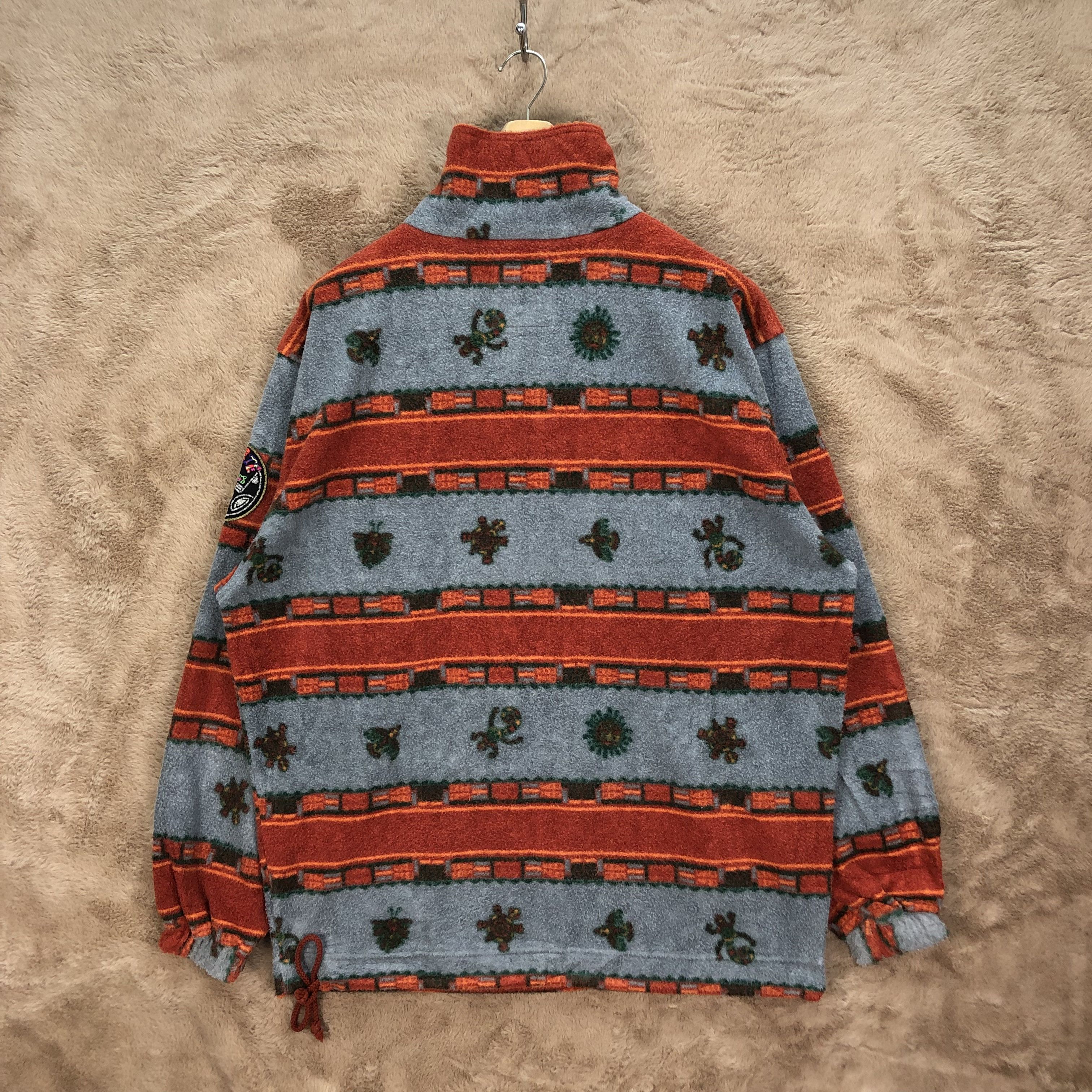 Descente DESCENTE Animal Logo Quater Zip Printed Fleece #5355-185 Size US L / EU 52-54 / 3 - 13 Thumbnail