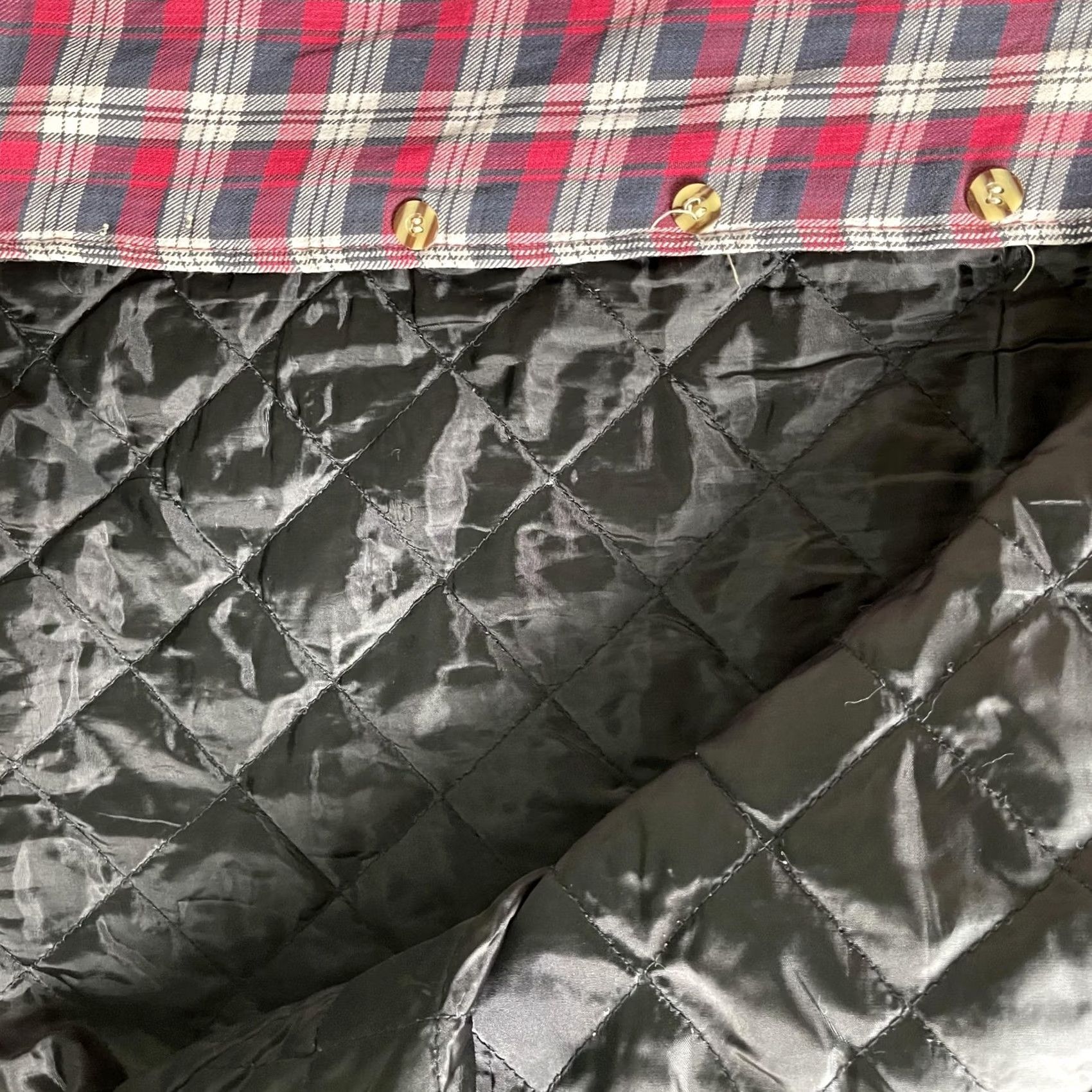 Vintage VINTAGE Premier International Shirt Jacket Mens XL Red Plaid Quilted Flannel Workwear Size US XL / EU 56 / 4 - 3 Thumbnail