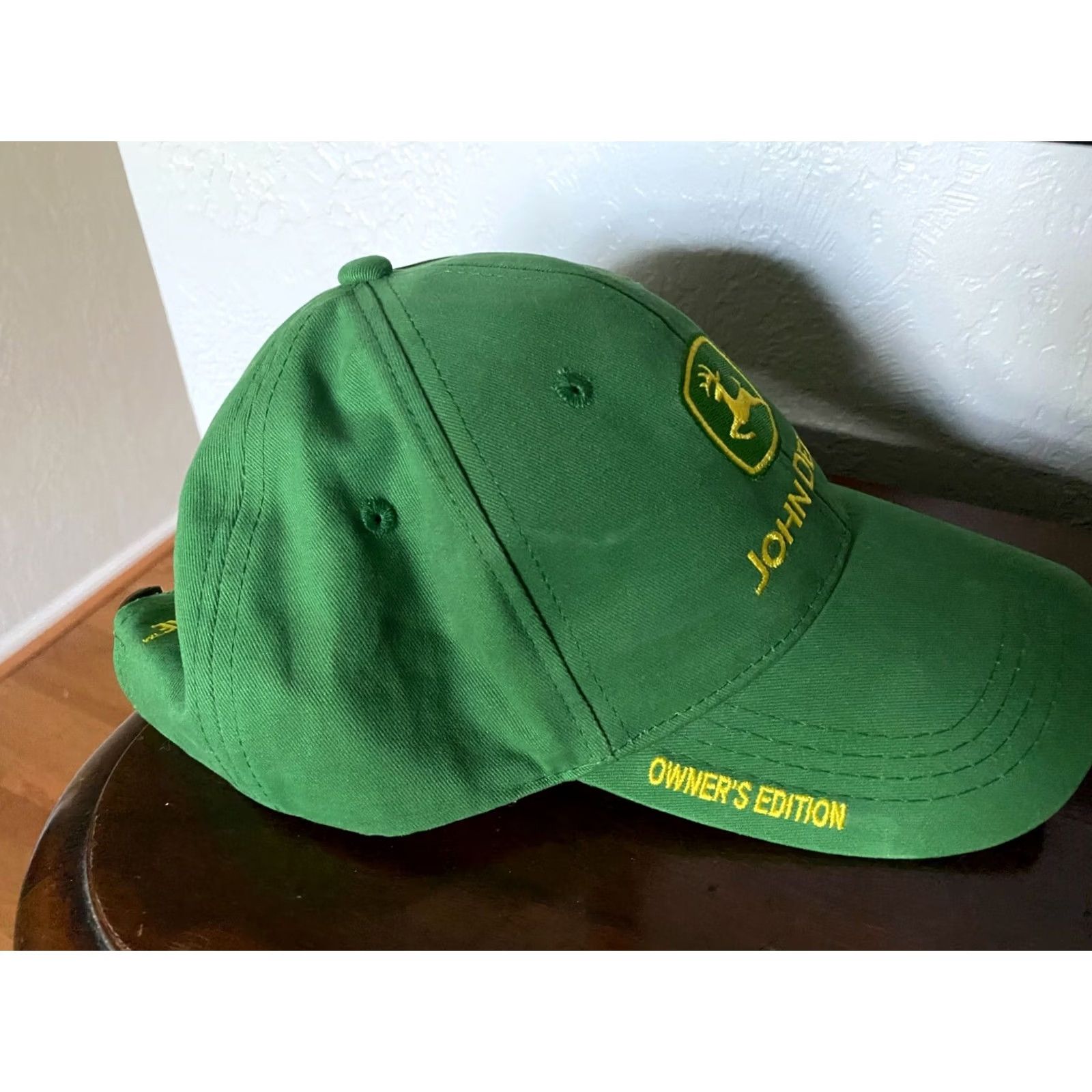 John Deere John Deere Hat Mens Adjustable Strapback Owners Edition Nothing Runs Like A Deer Green Cotton Baseball Cap Mens Adjustable) Size ONE SIZE - 2 Thumbnail