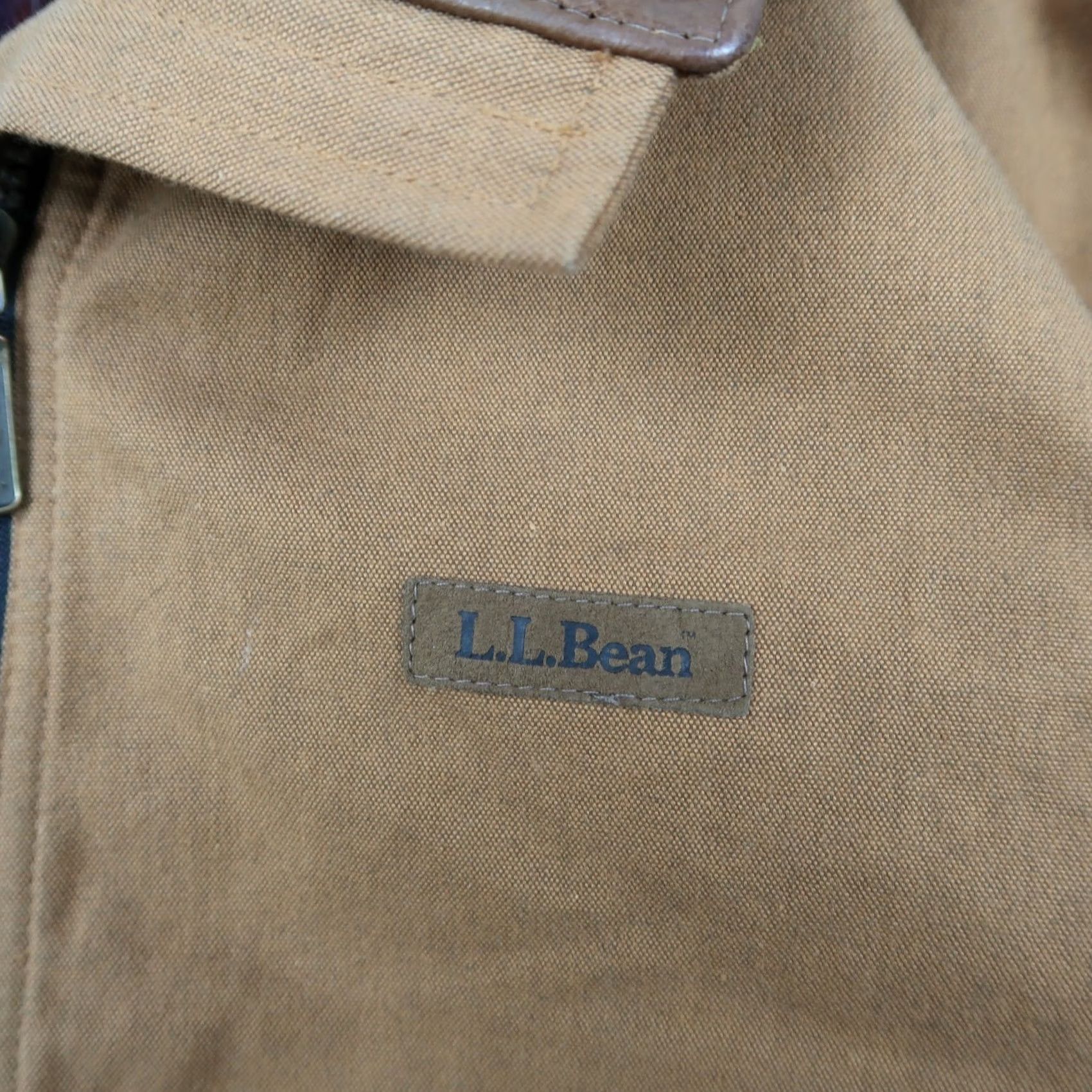 Vintage VINTAGE L.L. Bean Jacket Womens L Canvas Bomber Wool Lined Khaki Leather Collar USA Jacket Size L / US 10 / IT 46 - 5 Thumbnail