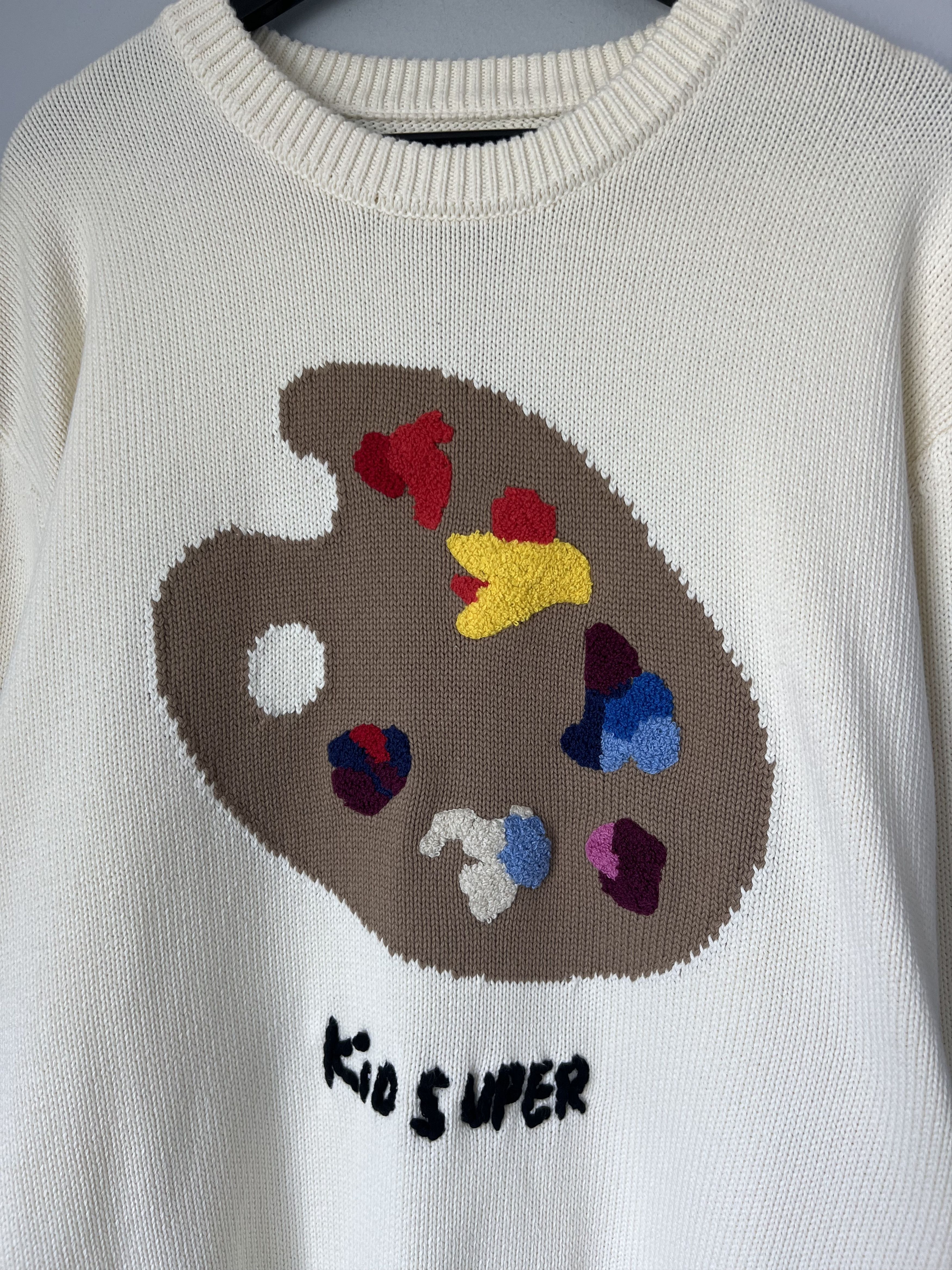 KidSuper Kidsuper Paint Palette Knit Sweater in Natural Size US XL / EU 56 / 4 - 2 Thumbnail