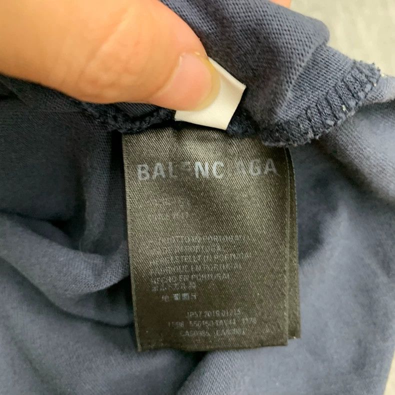 Balenciaga Balenciaga Navy Blue Cola Short Sleeve Size US XL / EU 56 / 4 - 7 Thumbnail