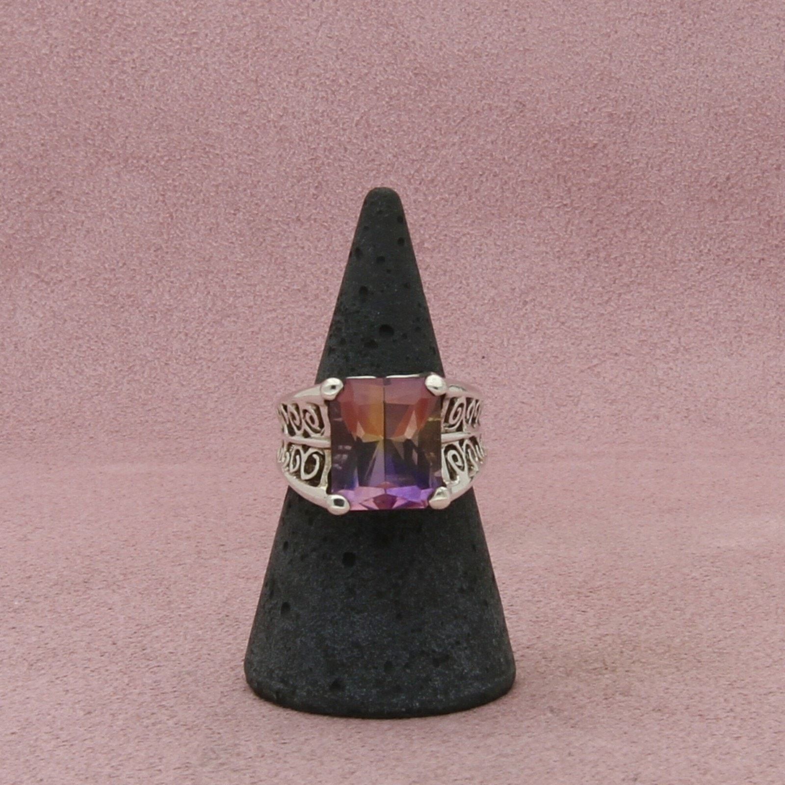 Sterling Silver sterling silver vintage ametrine scroll ring size 6 Size ONE SIZE - 1 Thumbnail