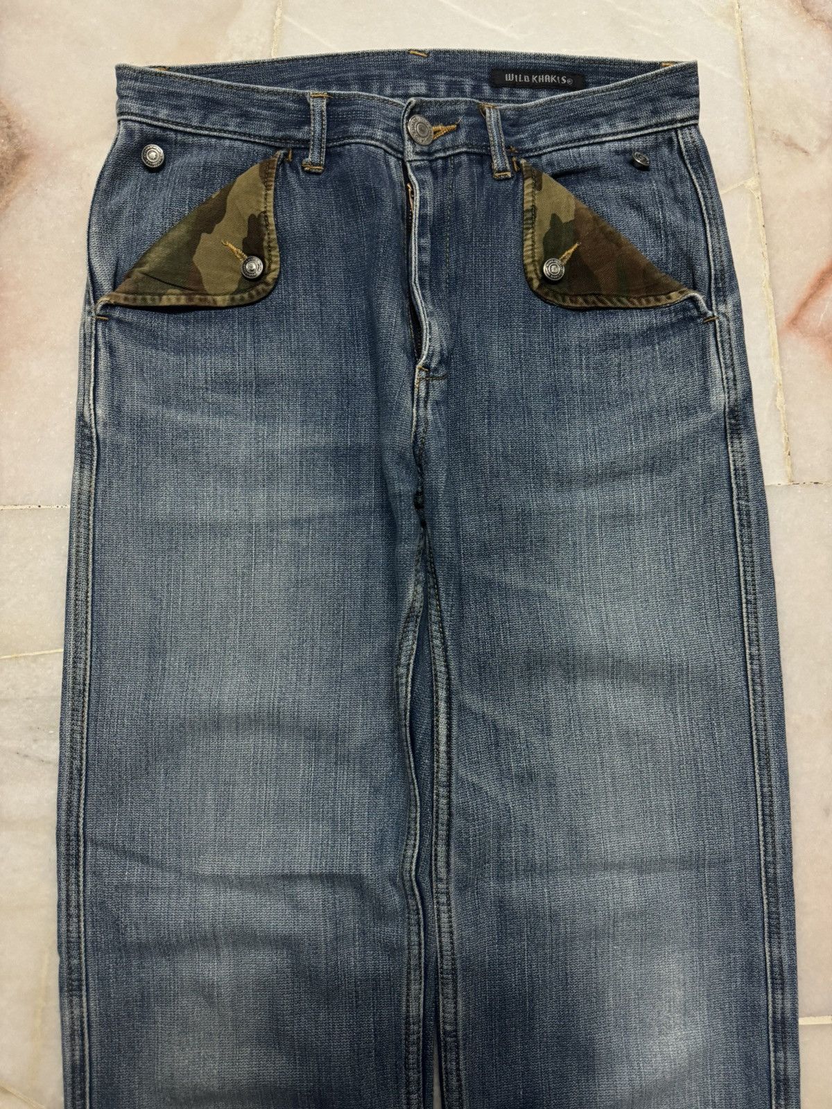 Vintage 💥RARE💥VINTAGE JAPANESE WILD KHAKI POCKET SPLIT CAMO FADED Size US 28 / EU 44 - 3 Thumbnail