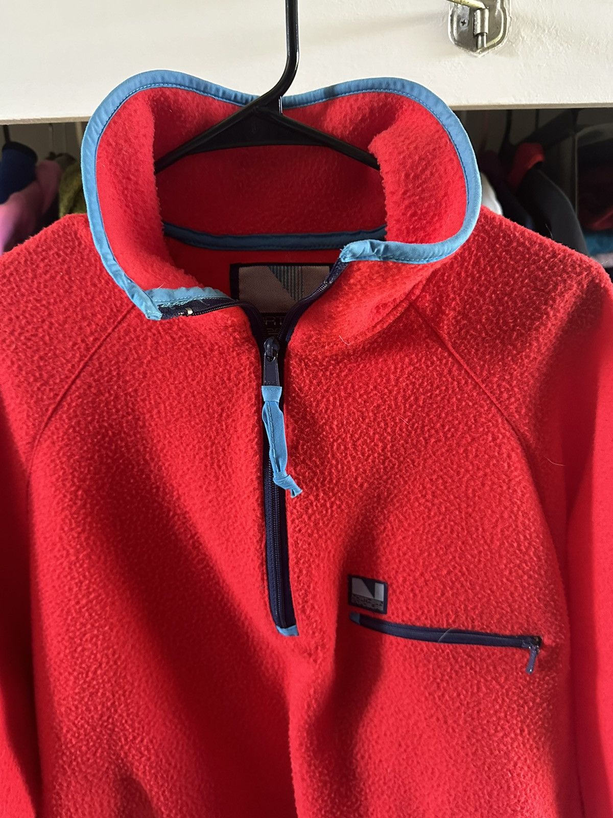 Streetwear × Vintage Red quarter zip fleece Size US L / EU 52-54 / 3 - 3 Thumbnail