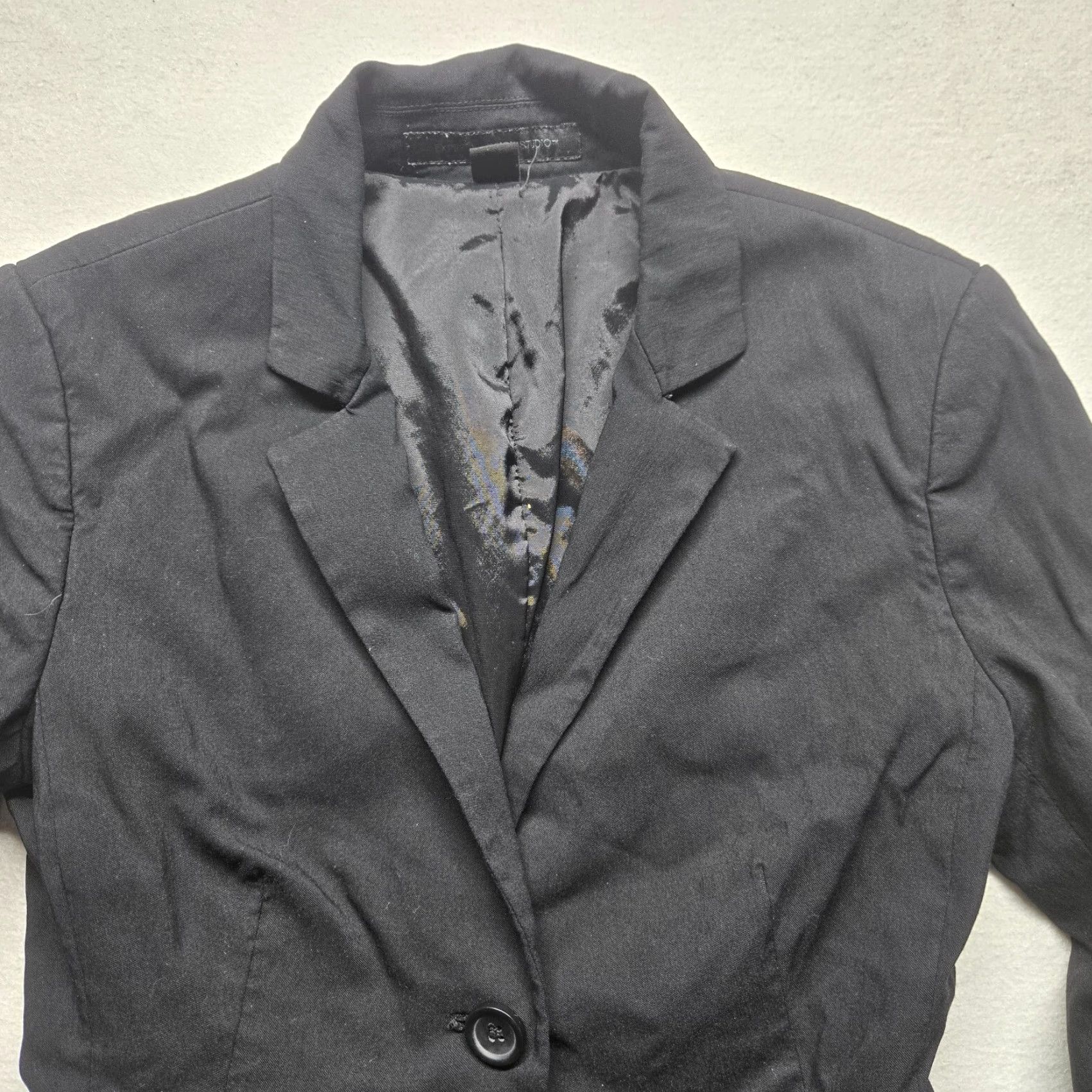 Express VINTAGE Express Women's Blazer Jacket Size 2 Black Business Casual Formal Career Size XS / US 0-2 / IT 36-38 - 2 Thumbnail