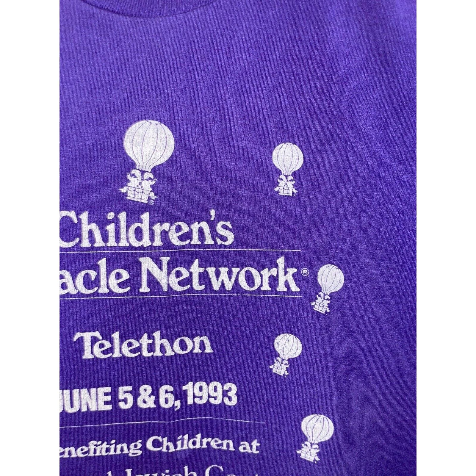 Hanes Vintage Childrens Miracle Network Shirt National Jewish Size US XL / EU 56 / 4 - 3 Thumbnail