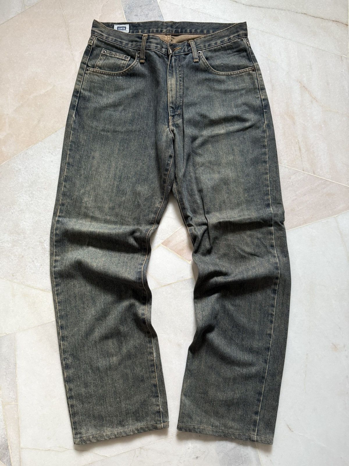 Japanese Brand Vintage 90s Edwin 404 rusty pants Size US 31 - 2 Thumbnail