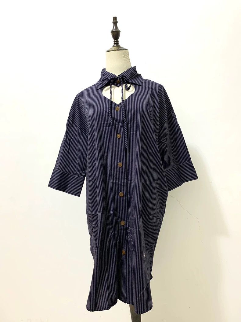 Vivienne Westwood Vivienne Westwood size00 Blue striped cut-out heart dress Size M / US 6-8 / IT 42-44 - 1 Thumbnail