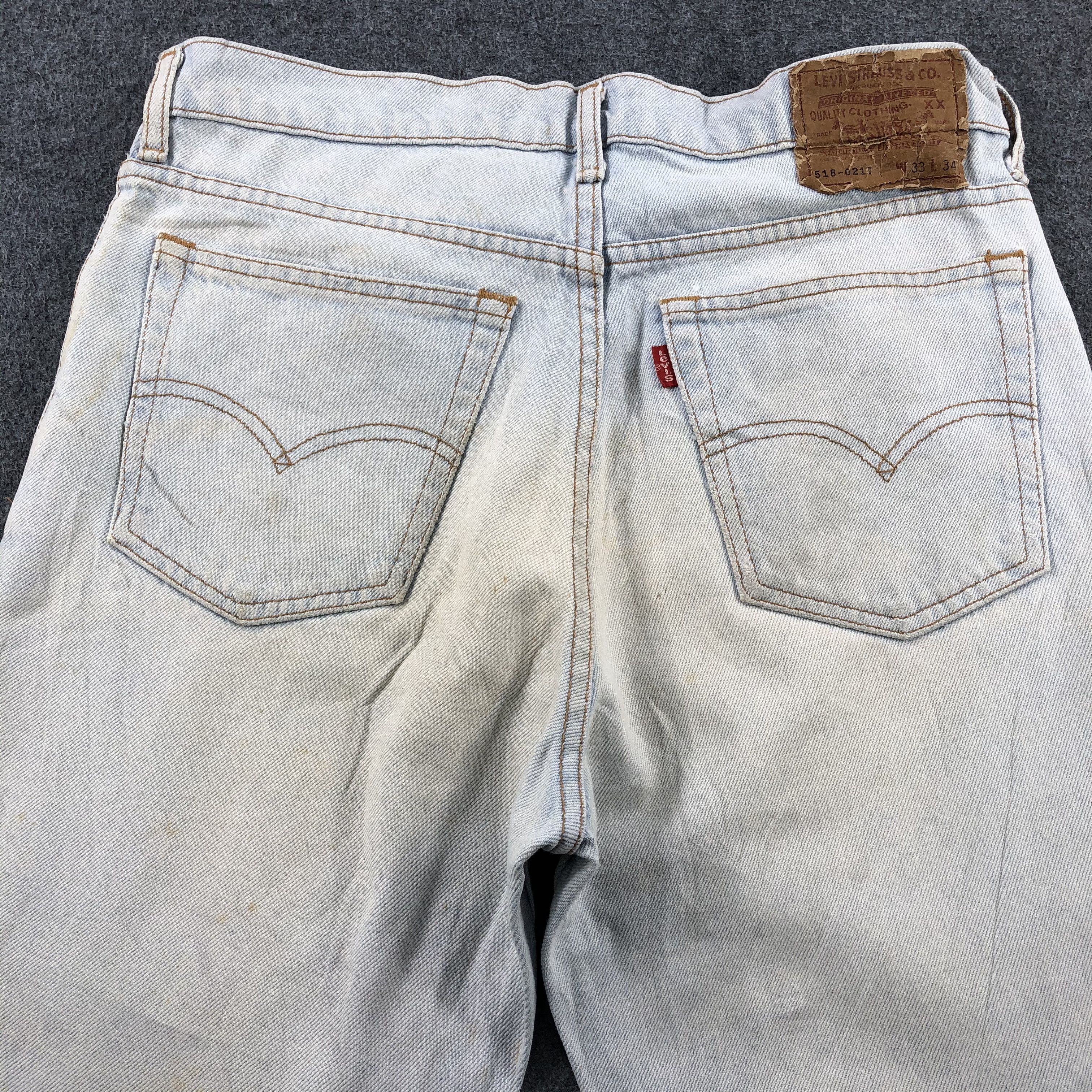 Levi's × Vintage 90s Vintage Light Wash Levis 518 Jeans-JM1922 Size US 32 / EU 48 - 4 Thumbnail