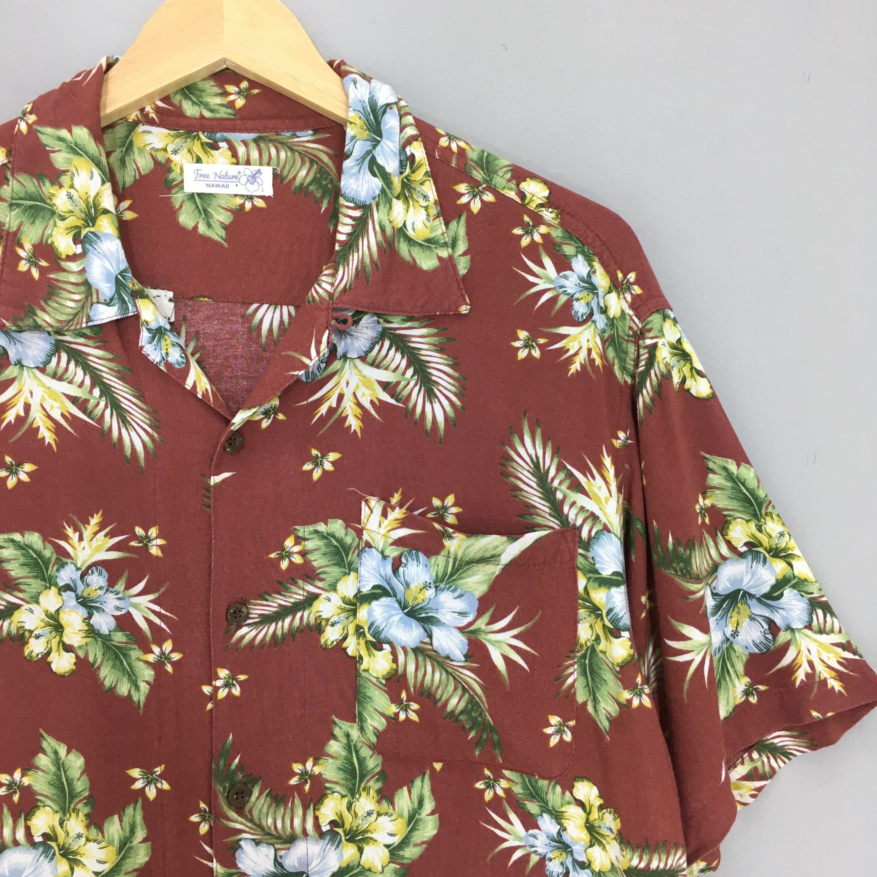 Vintage Vintage 90s Aloha Floral Hawaiian Rayon Shirt Large Size US L / EU 52-54 / 3 - 2 Thumbnail