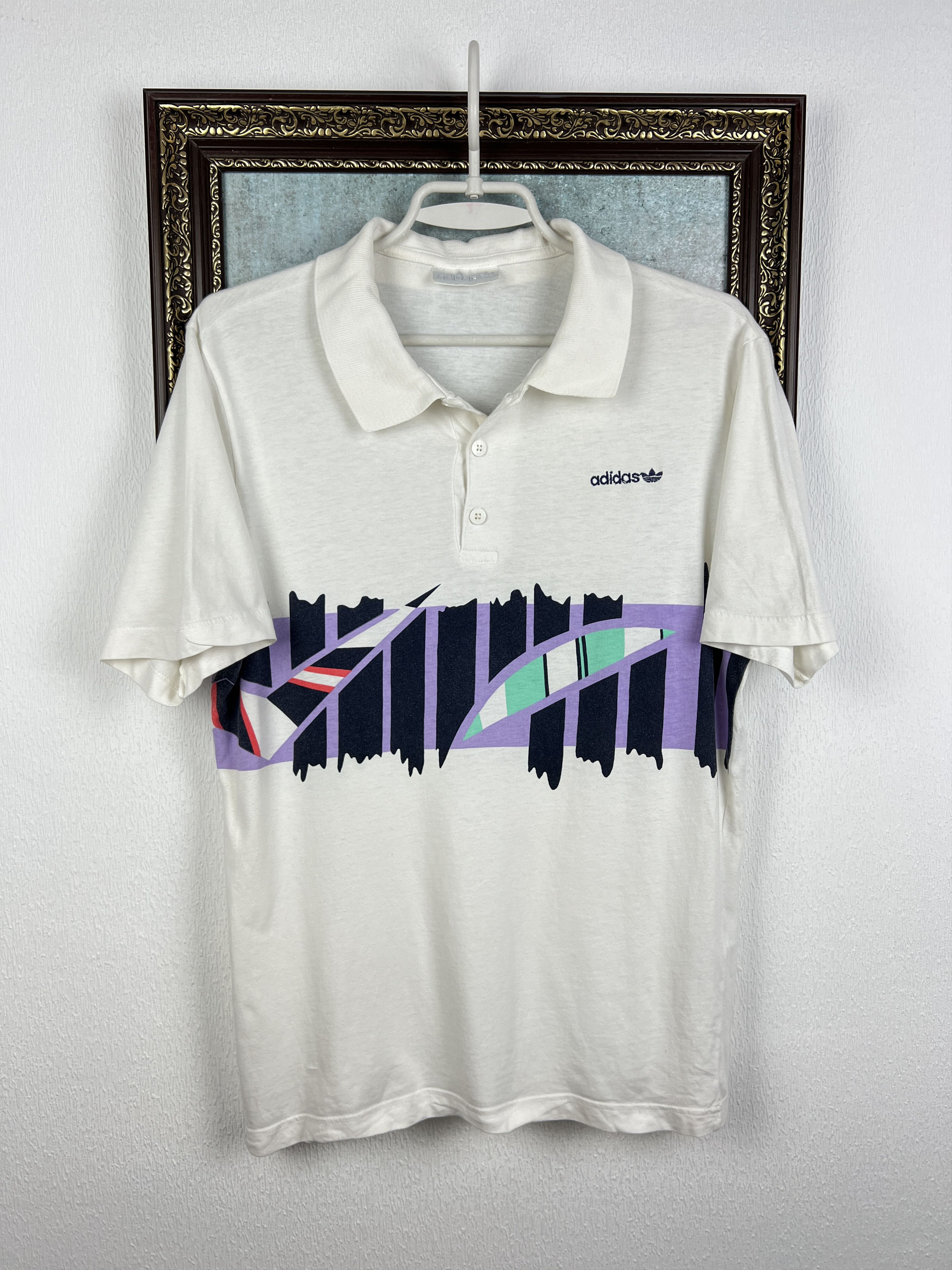 Adidas Vintage Tennis Polo Shirt Agassi Edberg Lendl Bjorn Jersey Size US S / EU 44-46 / 1 - 1 Thumbnail