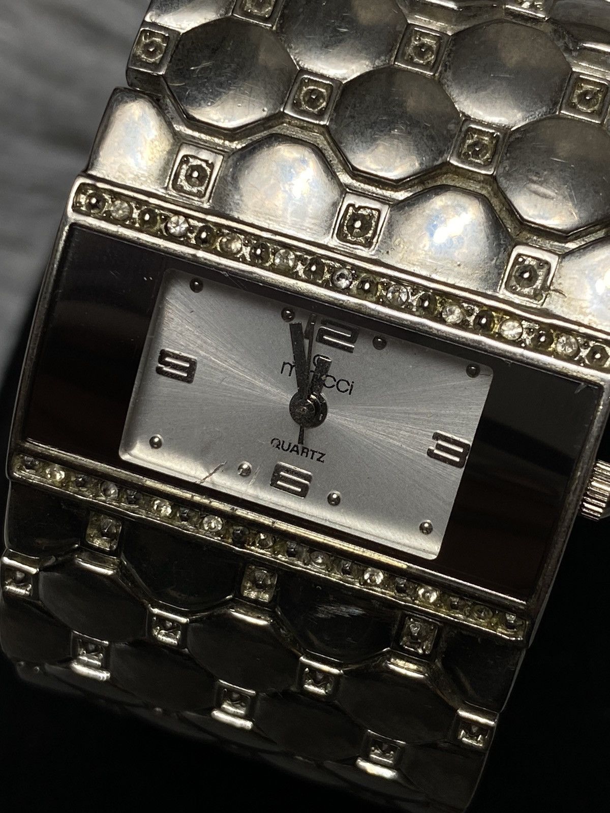 Japanese Brand × Jewelry × Vintage Silver-Tone Geometric Bracelet Watch – Japanese Quartz Size ONE SIZE - 4 Thumbnail