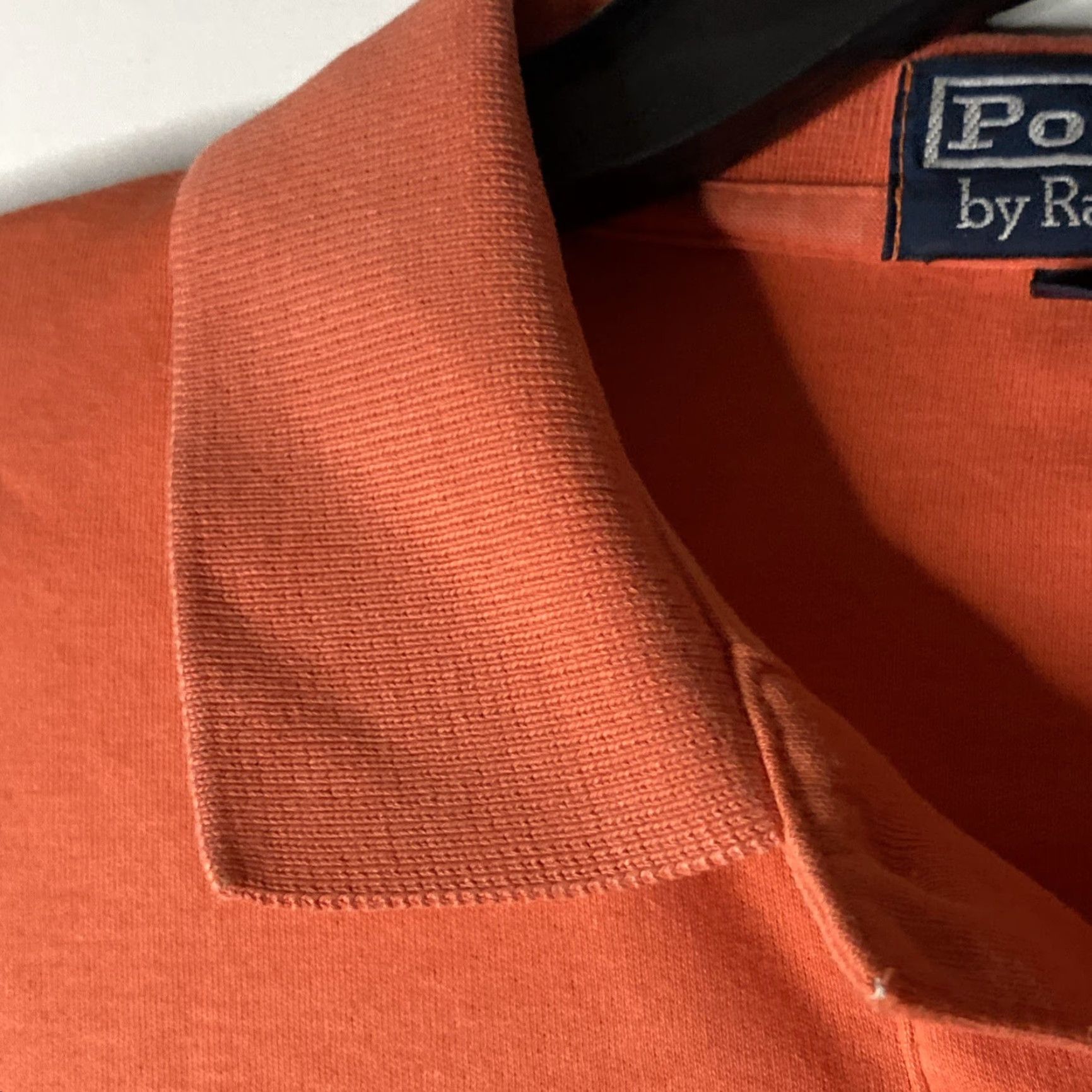 Ralph Lauren Polo By Ralph Lauren Mens Polo Shirt M Orange Light Fade Money 90s Mens Size US M / EU 48-50 / 2 - 4 Thumbnail