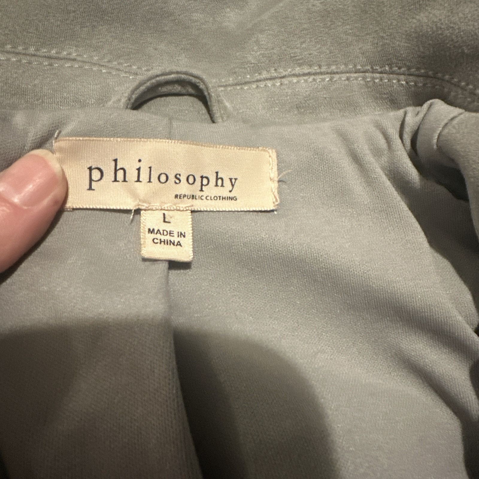 Other Philosophy Republic Clothing Gray Faux Suede Moto Vest - L Size L / US 10 / IT 46 - 7 Thumbnail