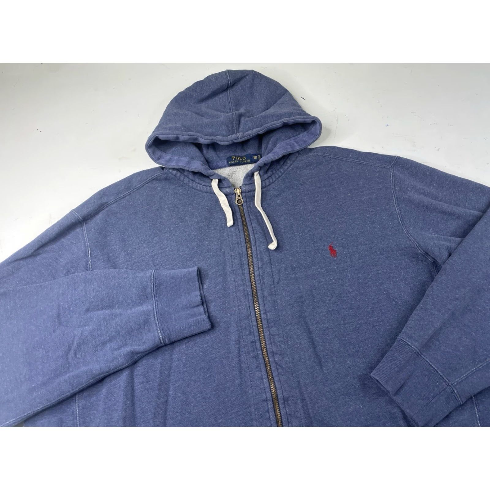 Polo Ralph Lauren Polo Ralph Lauren Hoodie Full Zip Mens 3XLT Blue Heavy Fleece Cotton Polyester Embroidered Logo 90s Classic Preppy Big & Tall Size US XXL / EU 58 / 5 - 2 Thumbnail