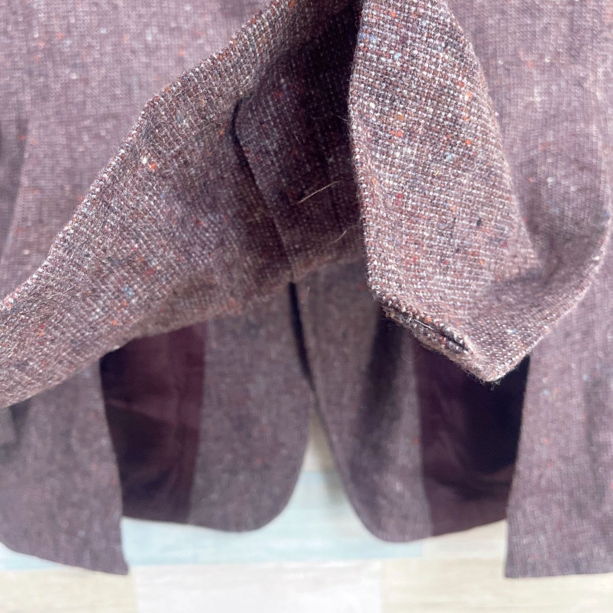Other Fioravanti Tweed Sport Coat Brown Patch Pocket Mens 40L Size 40L - 8 Thumbnail