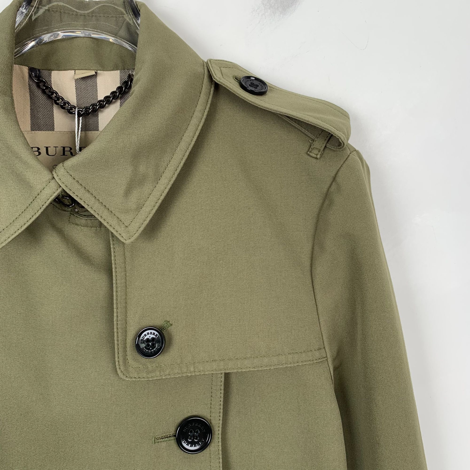 Burberry Burberry Military Green Double-Breasted Trench Coat (Size 4 Size M / US 6-8 / IT 42-44 - 7 Thumbnail