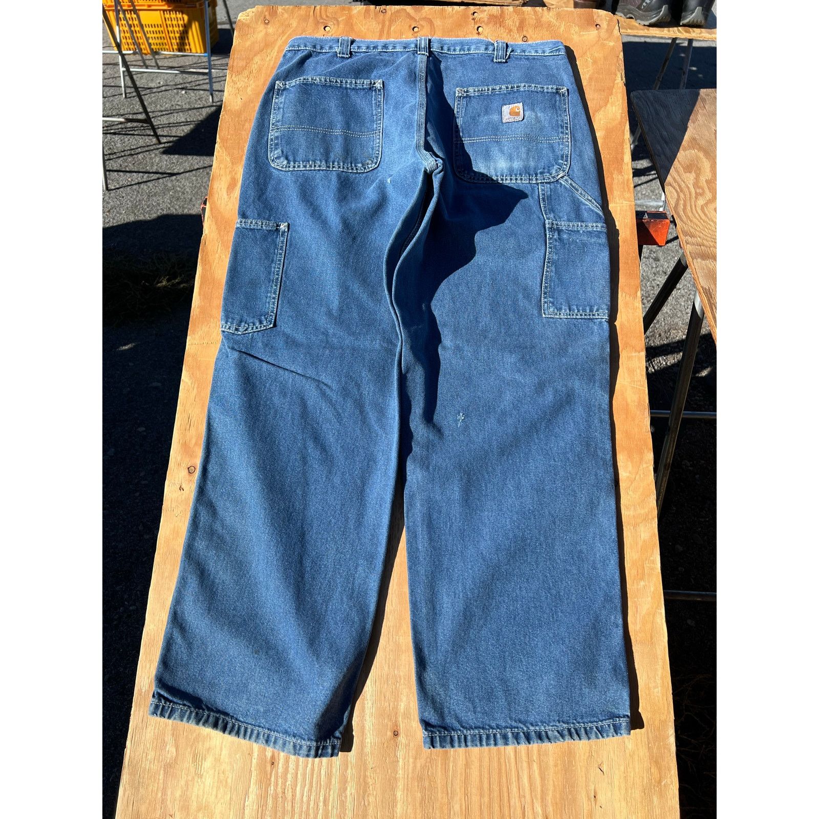 Carhartt Carhartt Jeans Mens 34x30 Blue Denim Carpenter Dungaree Fit Size US 34 / EU 50 - 4 Thumbnail