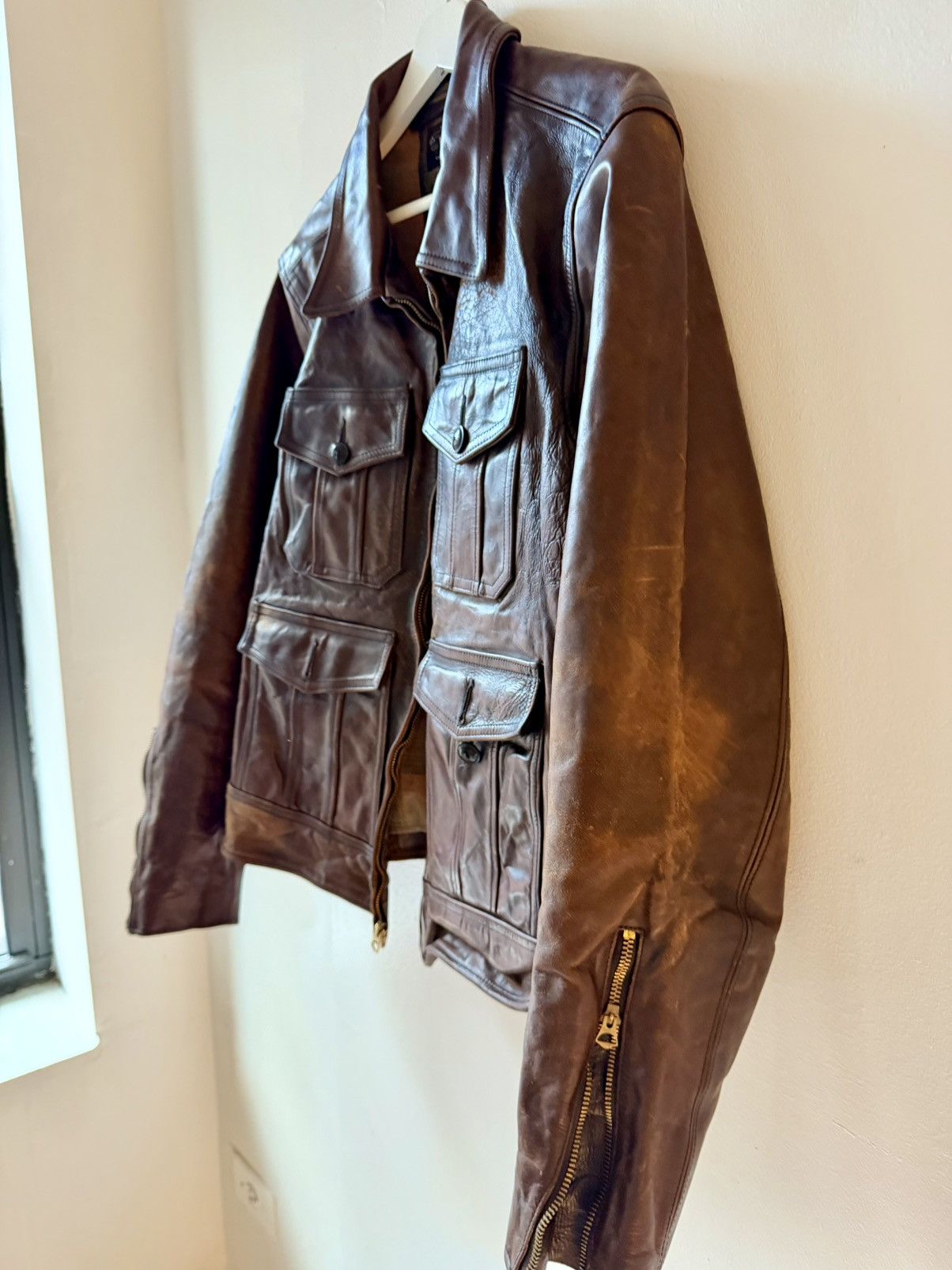 RRL Ralph Lauren RRL Fenton Brown Leather Jacket Size US L / EU 52-54 / 3 - 2 Thumbnail