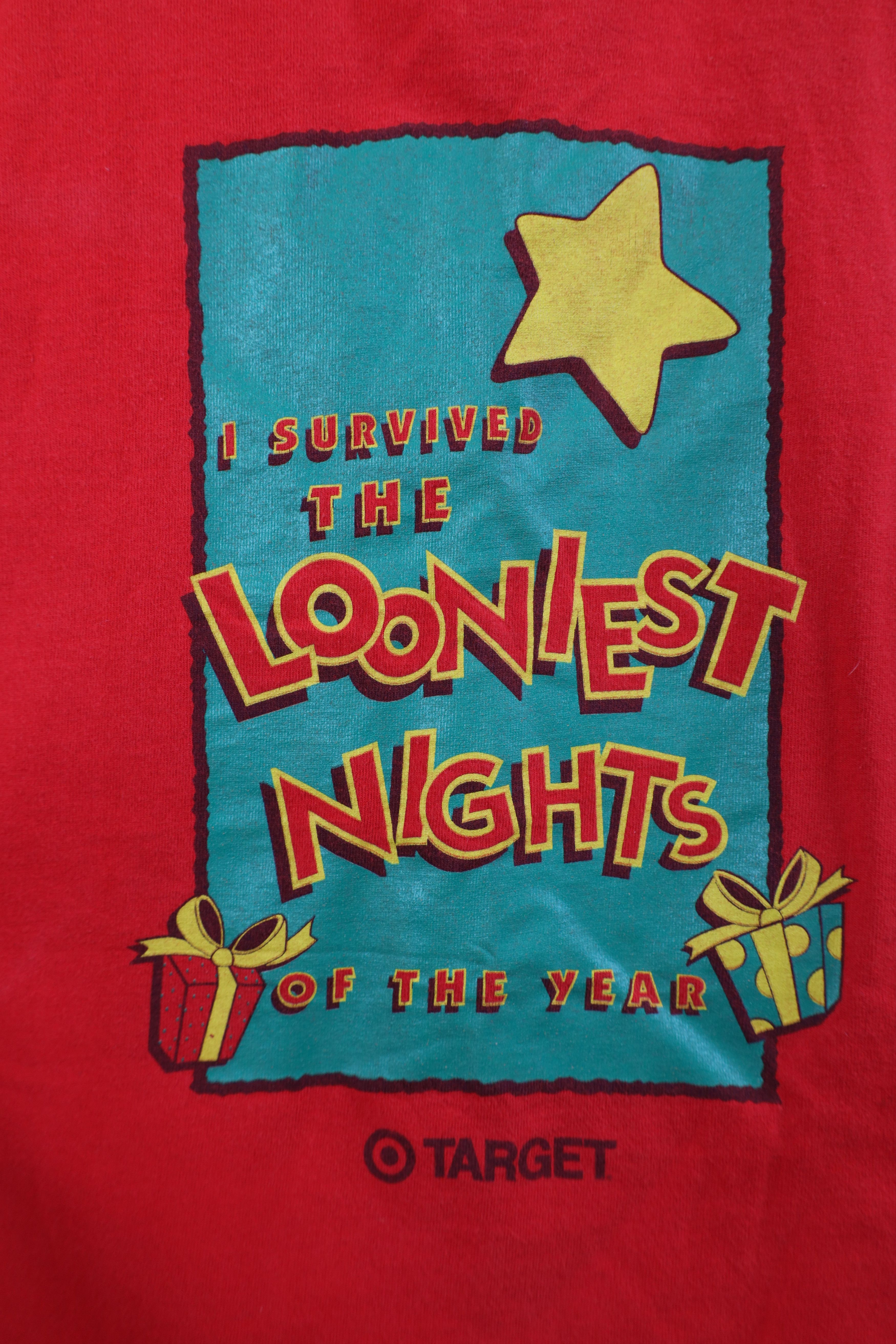Vintage Vintage 90s Friday Looniest Nights Target Store T-Shirt Red Size XL / US 12-14 / IT 48-50 - 7 Thumbnail
