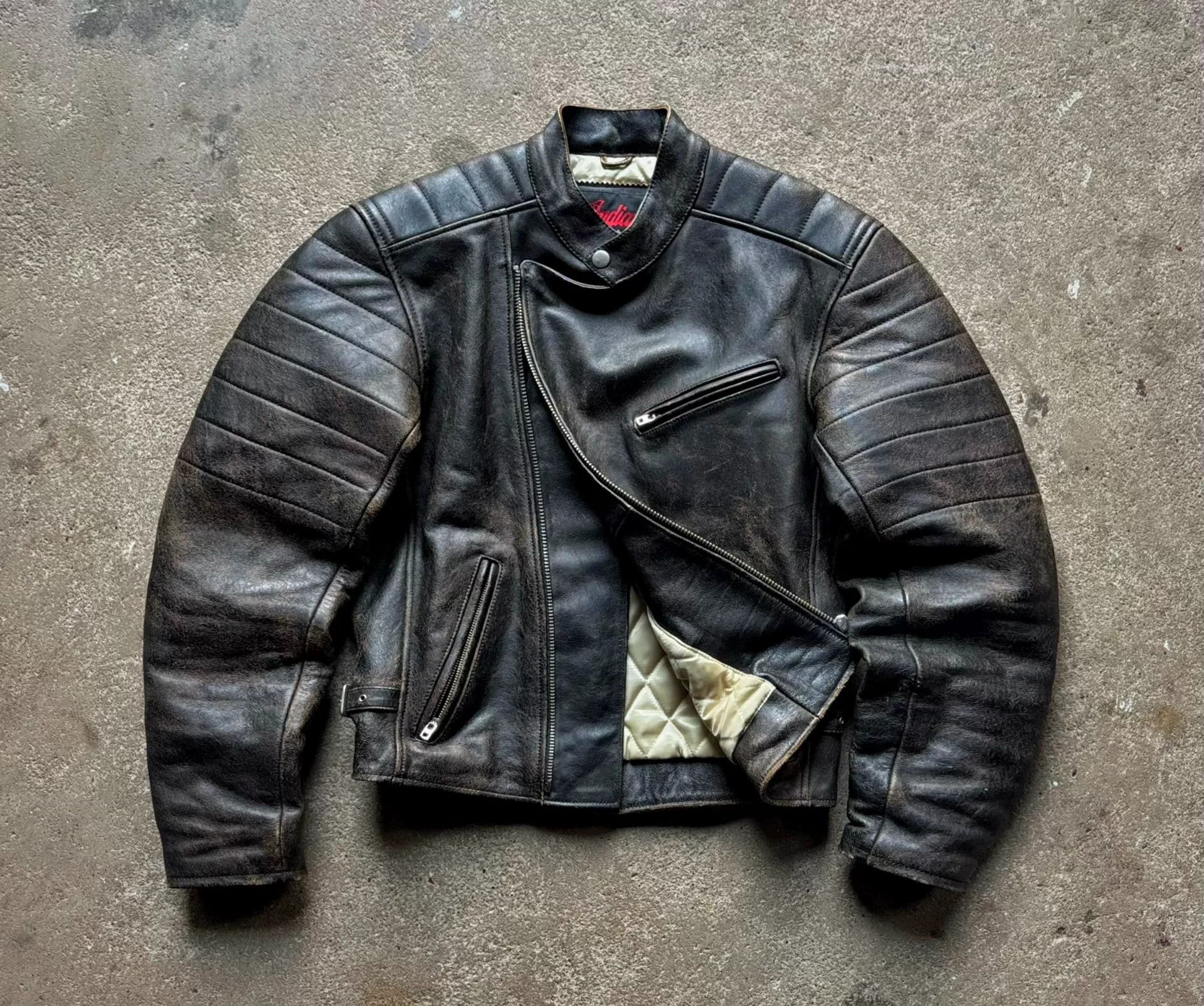 Vintage Vintage Indian Motorcycle Leather Jacket Size US M / EU 48-50 / 2 - 1 Thumbnail