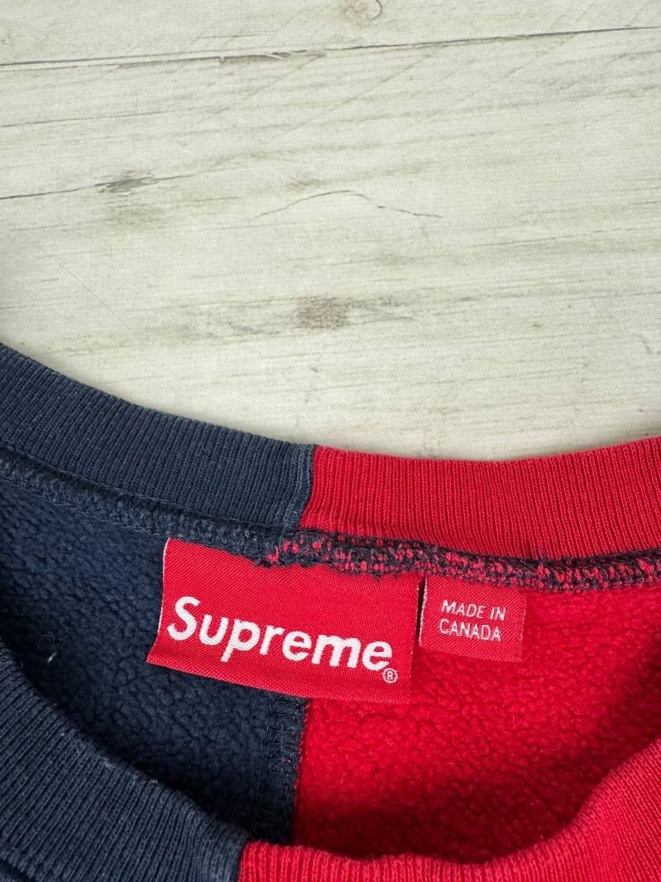 Supreme Supreme Split Sweatshirt Men Size XL Blue Red Size US XL / EU 56 / 4 - 6 Thumbnail