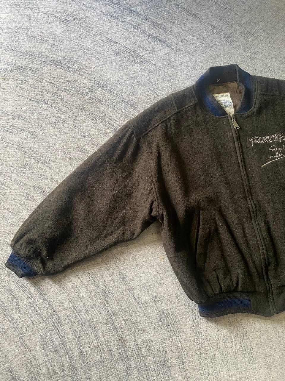 Vintage Vtg Back Hit Boxy Bomber Jacket Olive Green Size US L / EU 52-54 / 3 - 3 Thumbnail