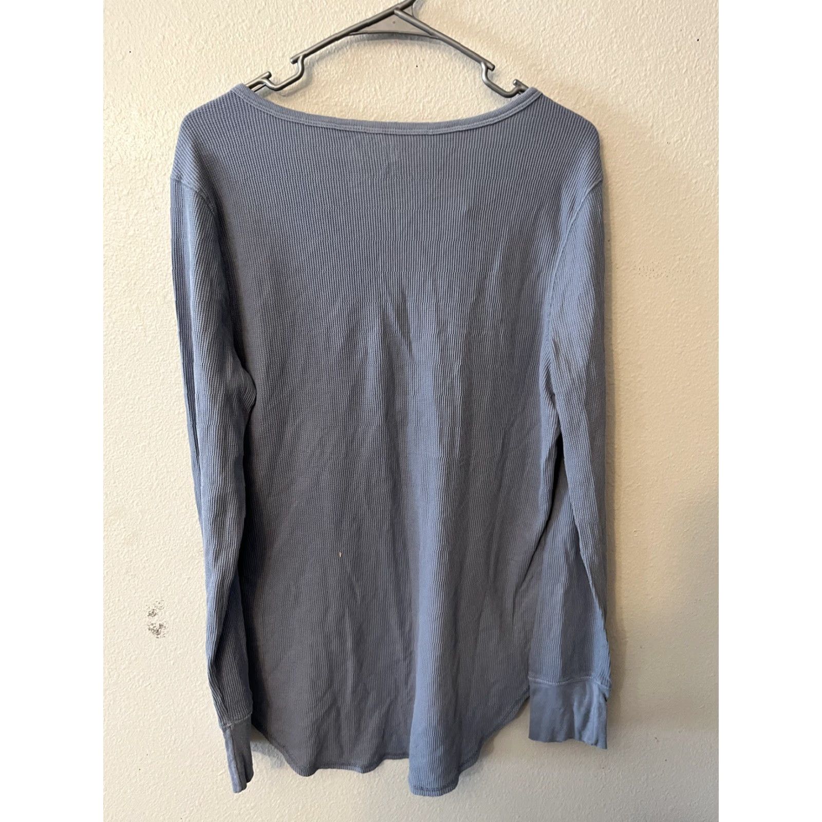 Gap VINTAGE Gap Thermal Waffle Knit V-neck Long Sleeve T-Shirt Womens XL Blue T-Shirt Womens XL Blue Thermal Knit V-Neck Long Sleeve Vintage Gap Size XL / US 12-14 / IT 48-50 - 3 Thumbnail