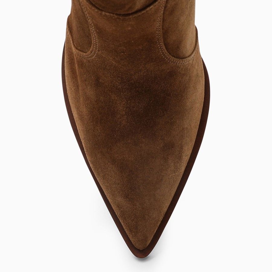Gianvito Rossi o1d2blof0824 Suede Boots in Brown Size US 8.5 / IT 38.5 - 3 Thumbnail