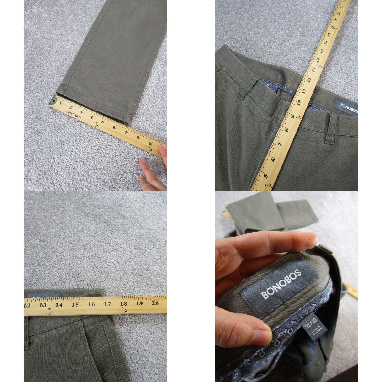Bonobos Bonobos Mens 32 Brown Taupe Chinos Tailored Fit 32X29 Size US 32 / EU 48 - 8 Thumbnail
